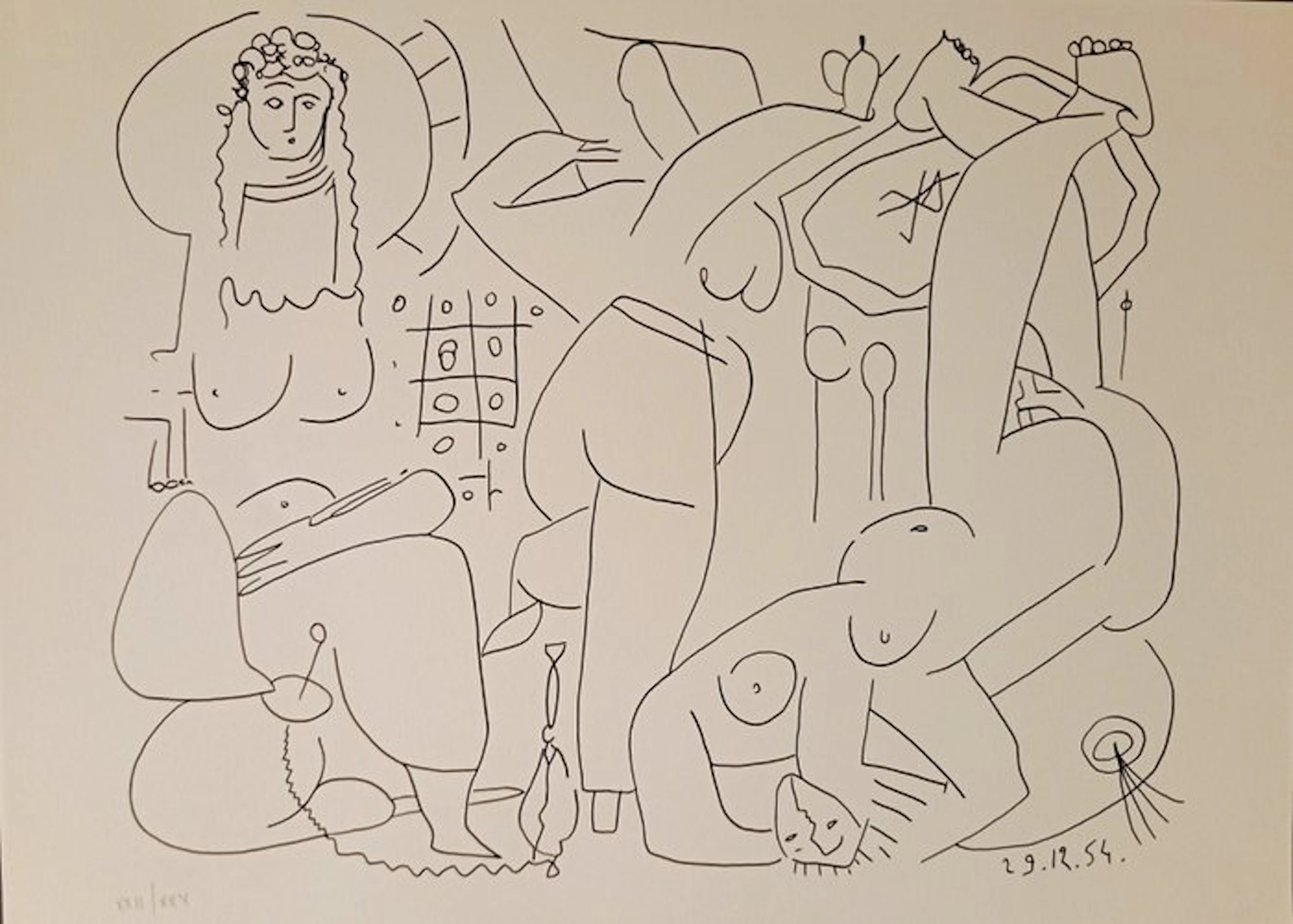 Pablo Picasso (1881-1973) - Composition cubiste aux personnages