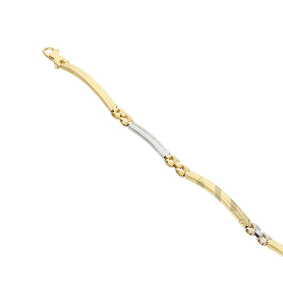 Bracelet - 18 kt. White gold, Yellow gold - 18k bracelet, 5.1 g, 20 cm
