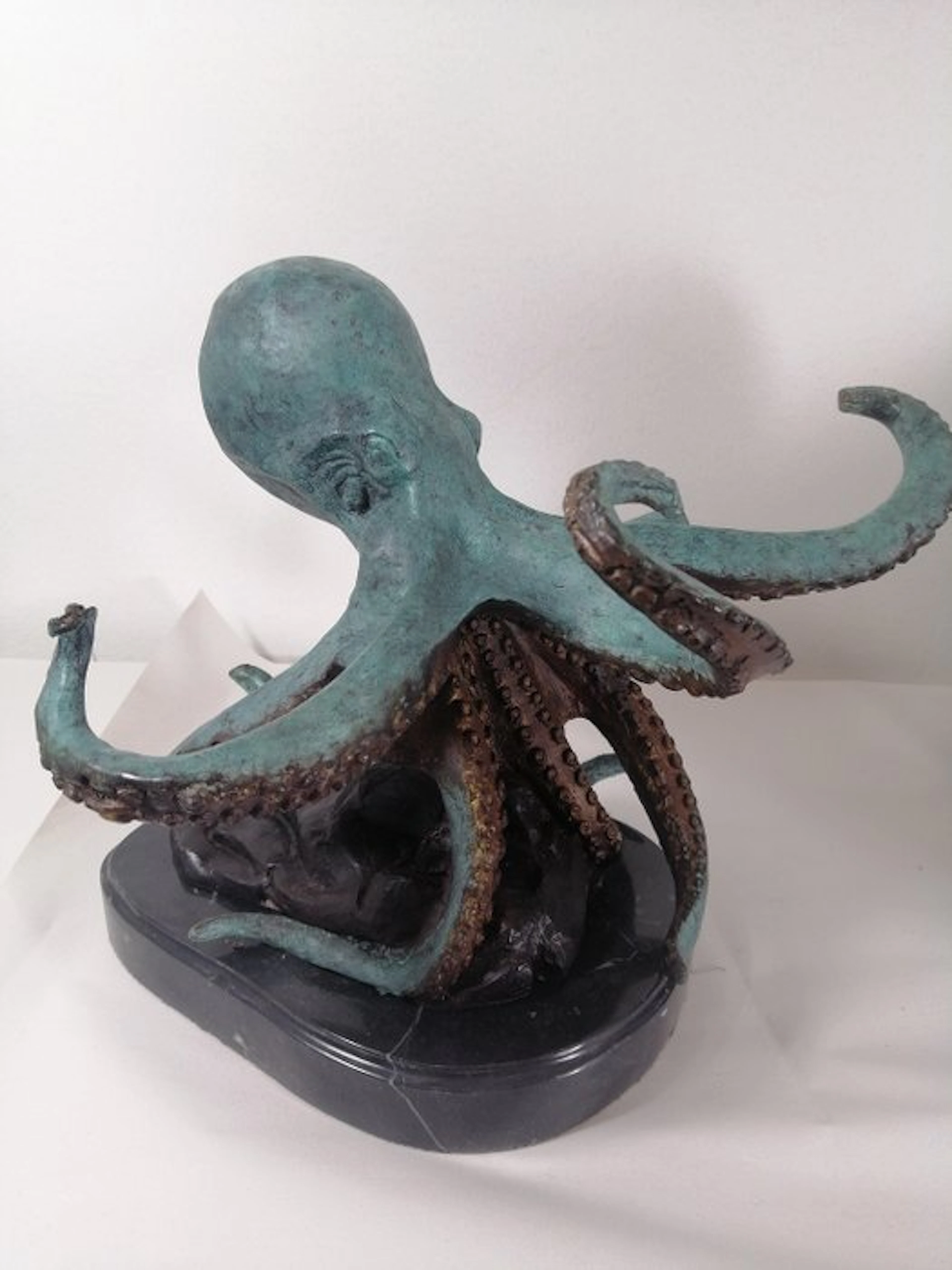 Sculpture, Octopus - 35 cm - Cold painted bronze