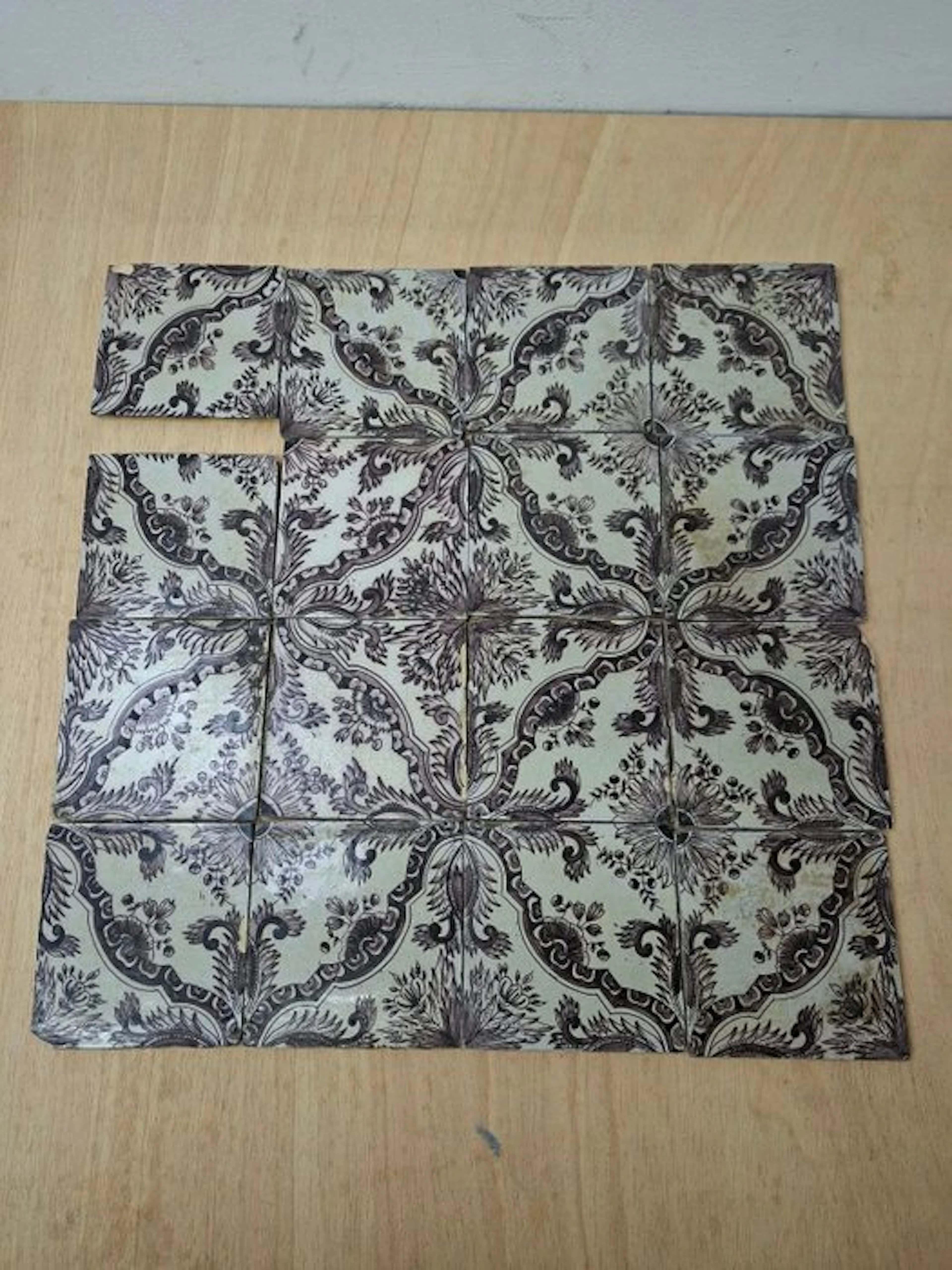 Baroque Tile (16) - Antique - 1750-1800 - Old Dutch wall tiles.