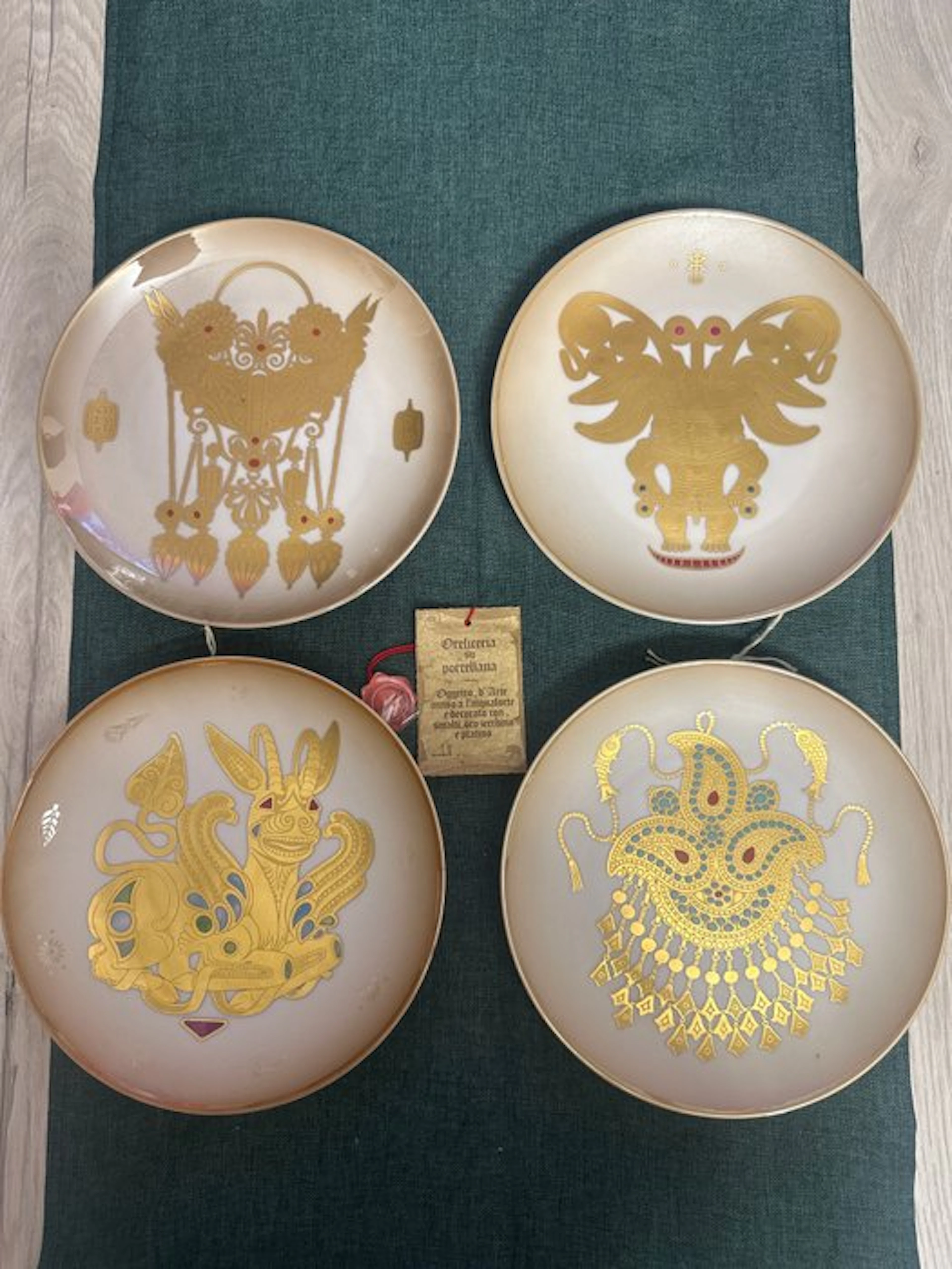 Morbelli Arte - Dish (4) - Gioiello - 24kt gold