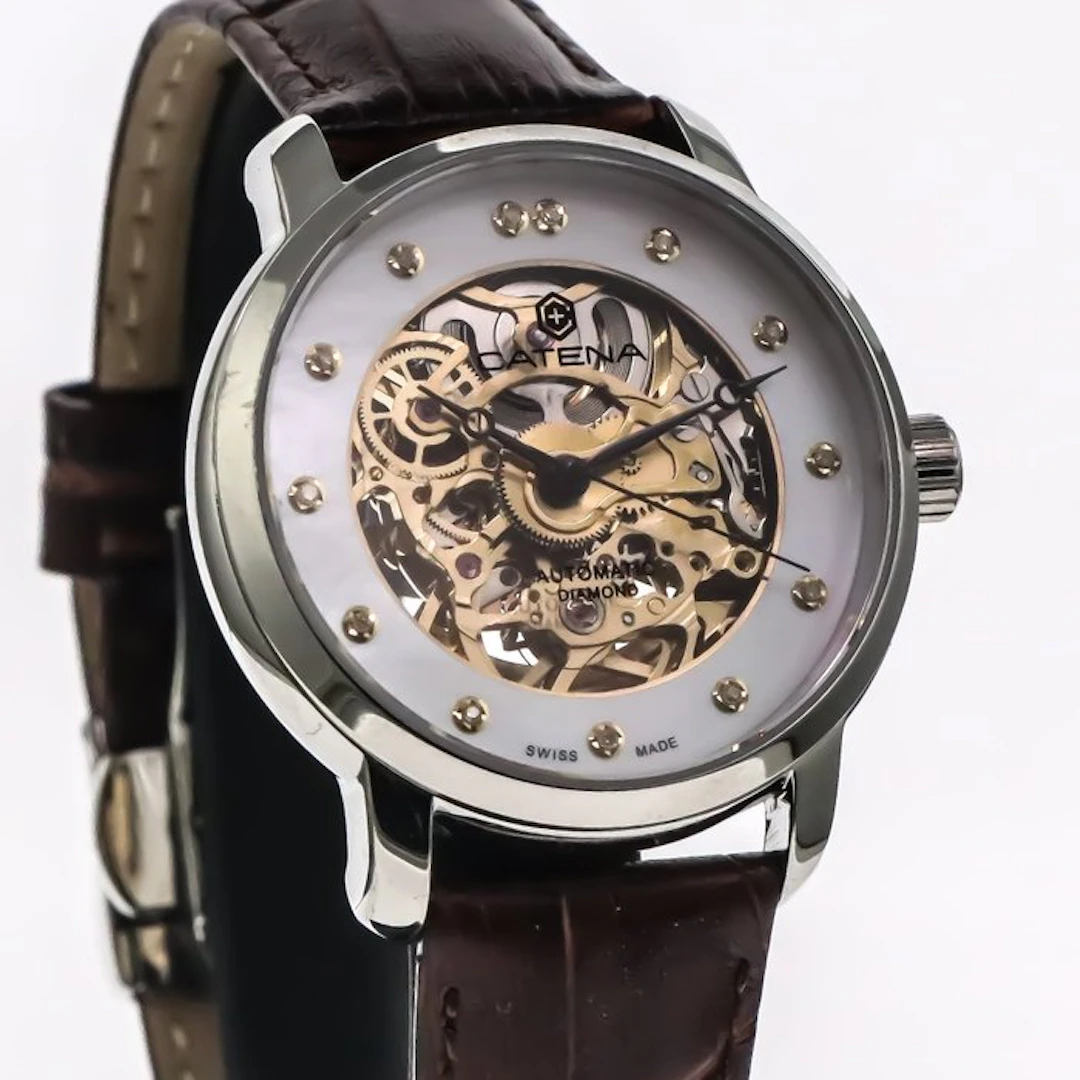 Catena - Skeleton Diamond Automatic Swiss Watch...