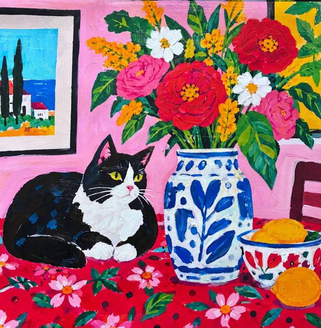 SOLÈNE - Tuxedo on the Red Tablecloth
