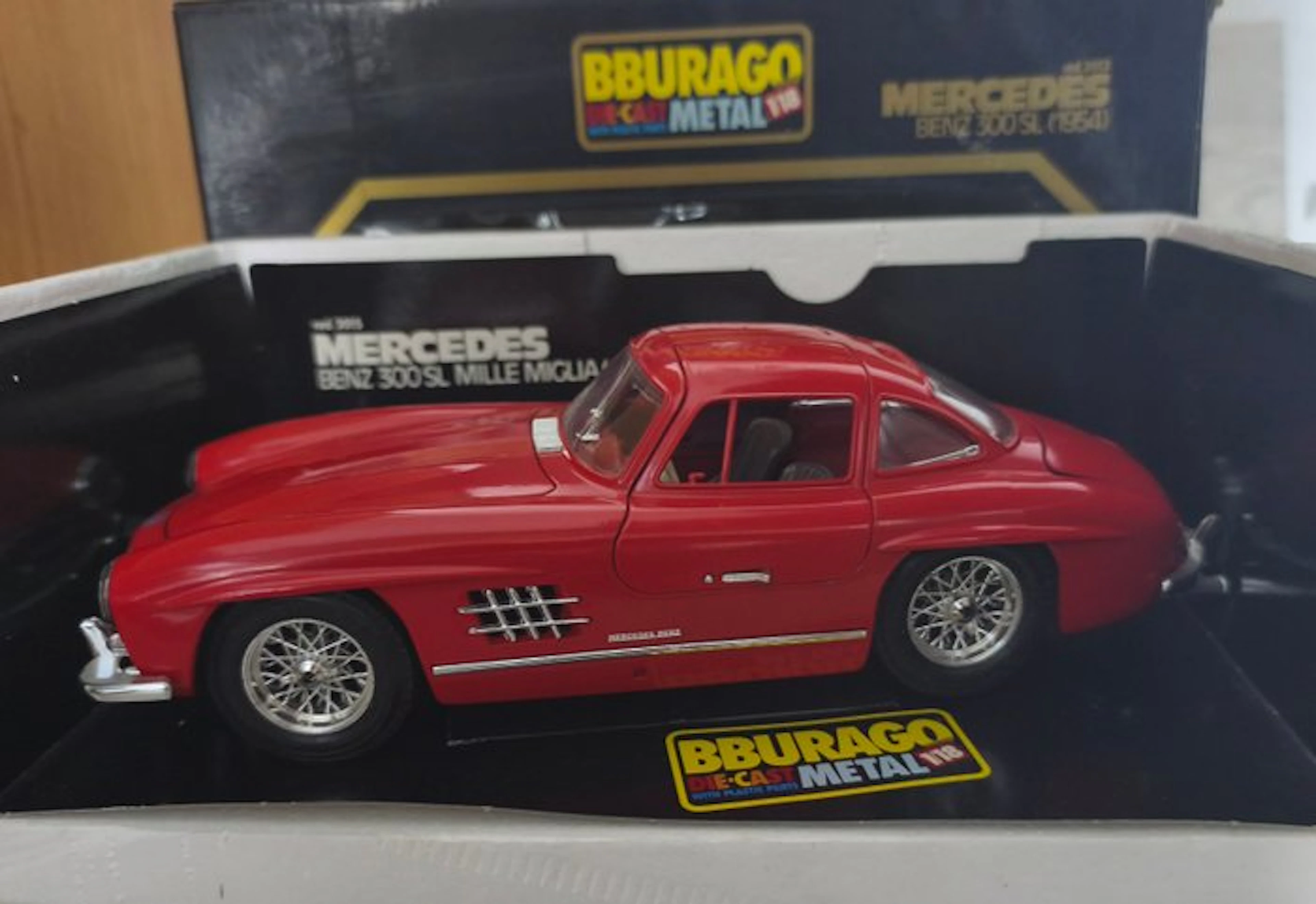 Bburago 1:18 - Model sports car - Mercedes Benz 300 SL Mille Miglia (1954)