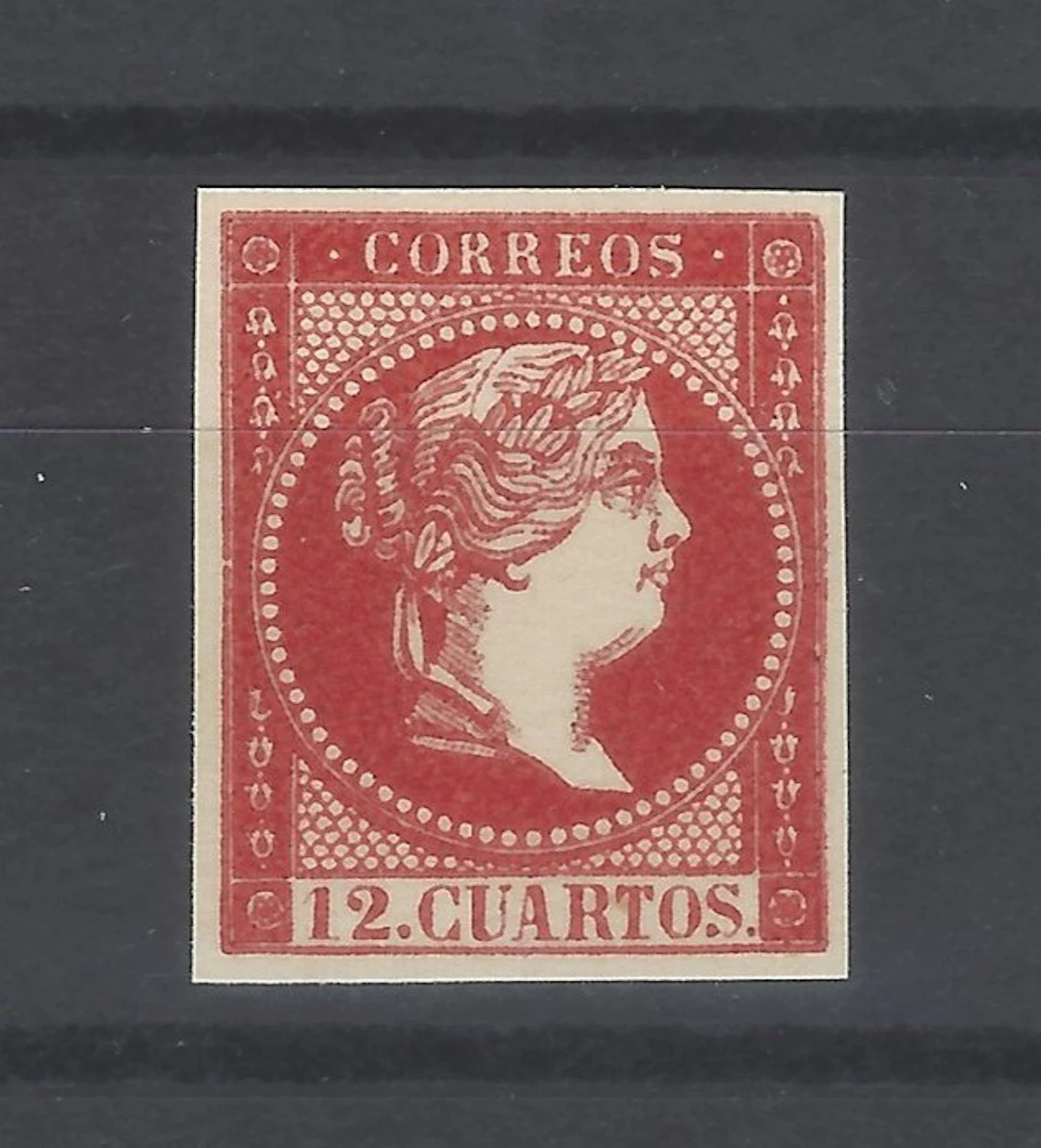 Spain 1855 - Not issued Elizabeth II - color change - Edifil nº NE 1ccb