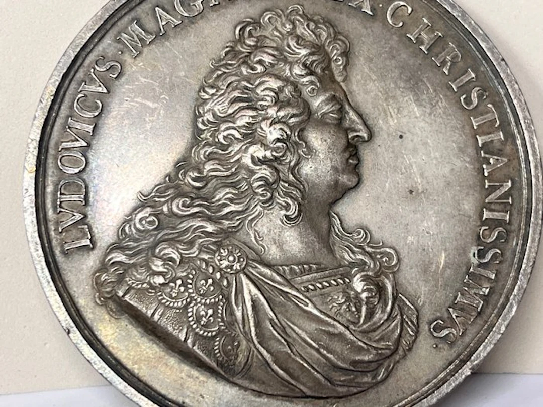 France. Médaille en bronze argenté "Louis XIV