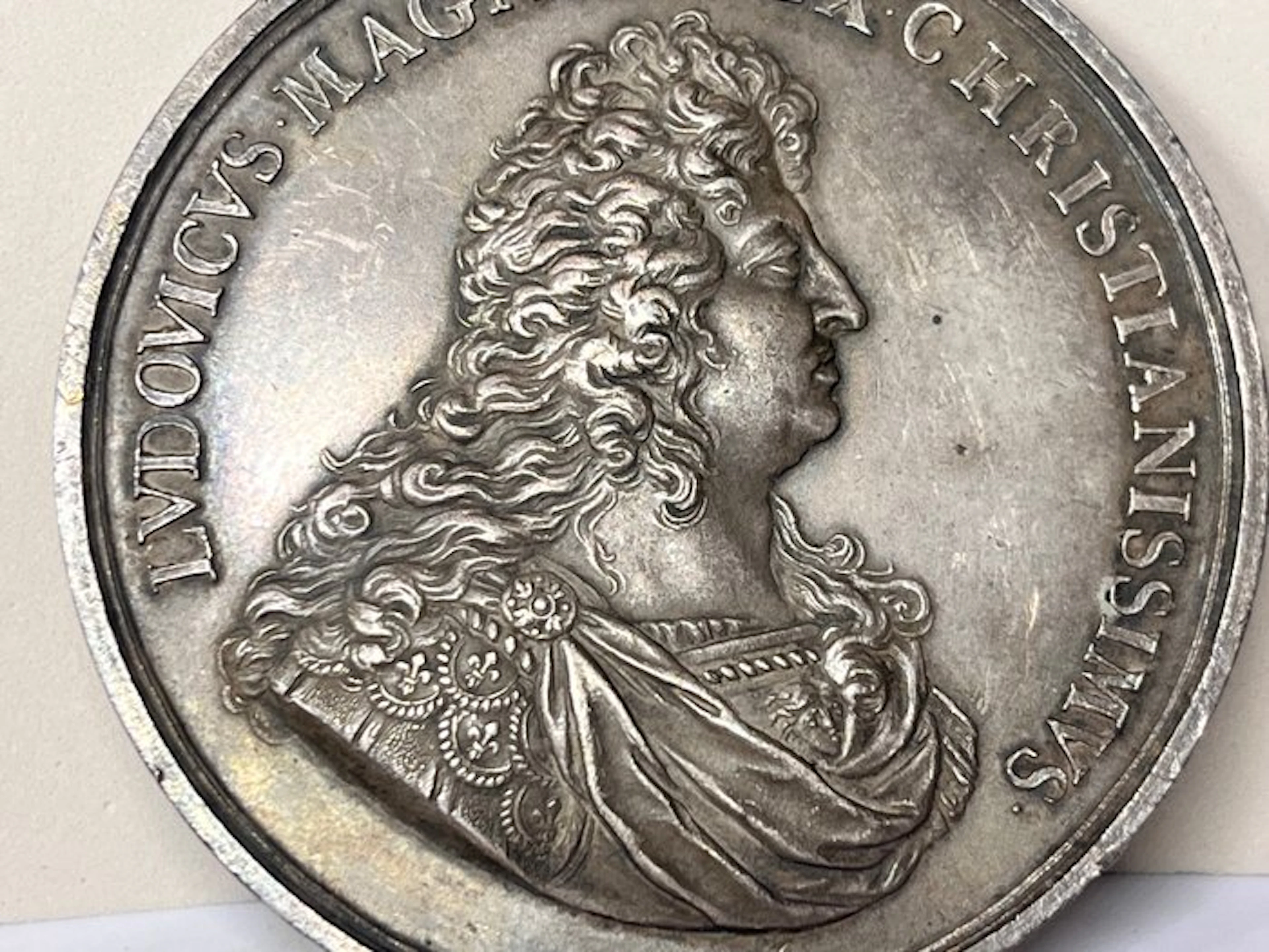 France. Médaille en bronze argenté "Louis XIV