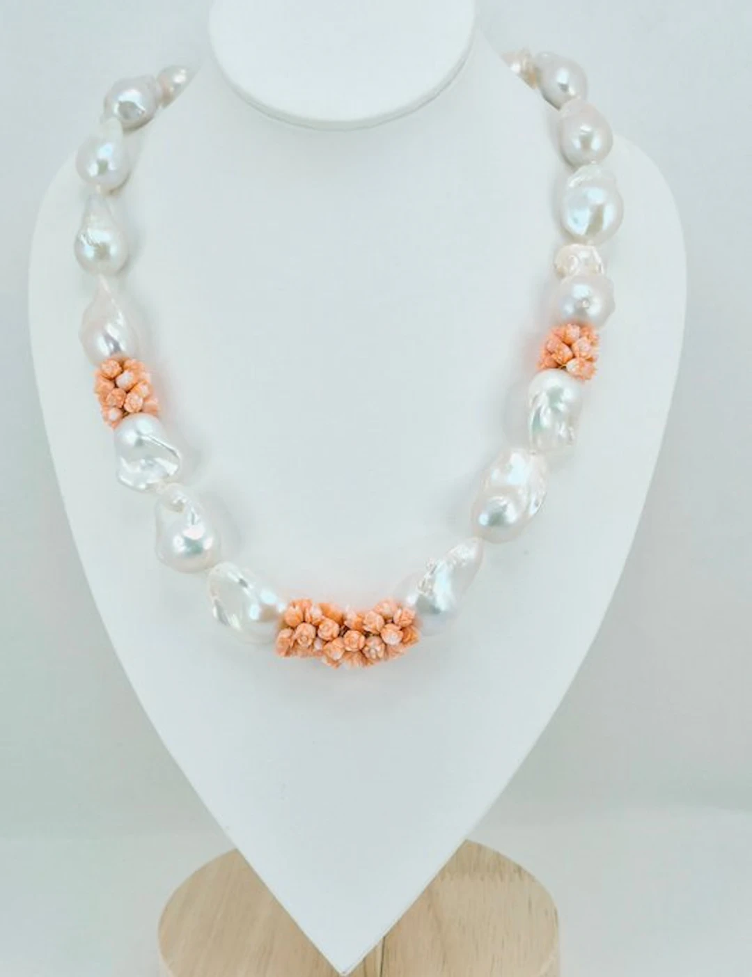 Coral - Silver - Necklace