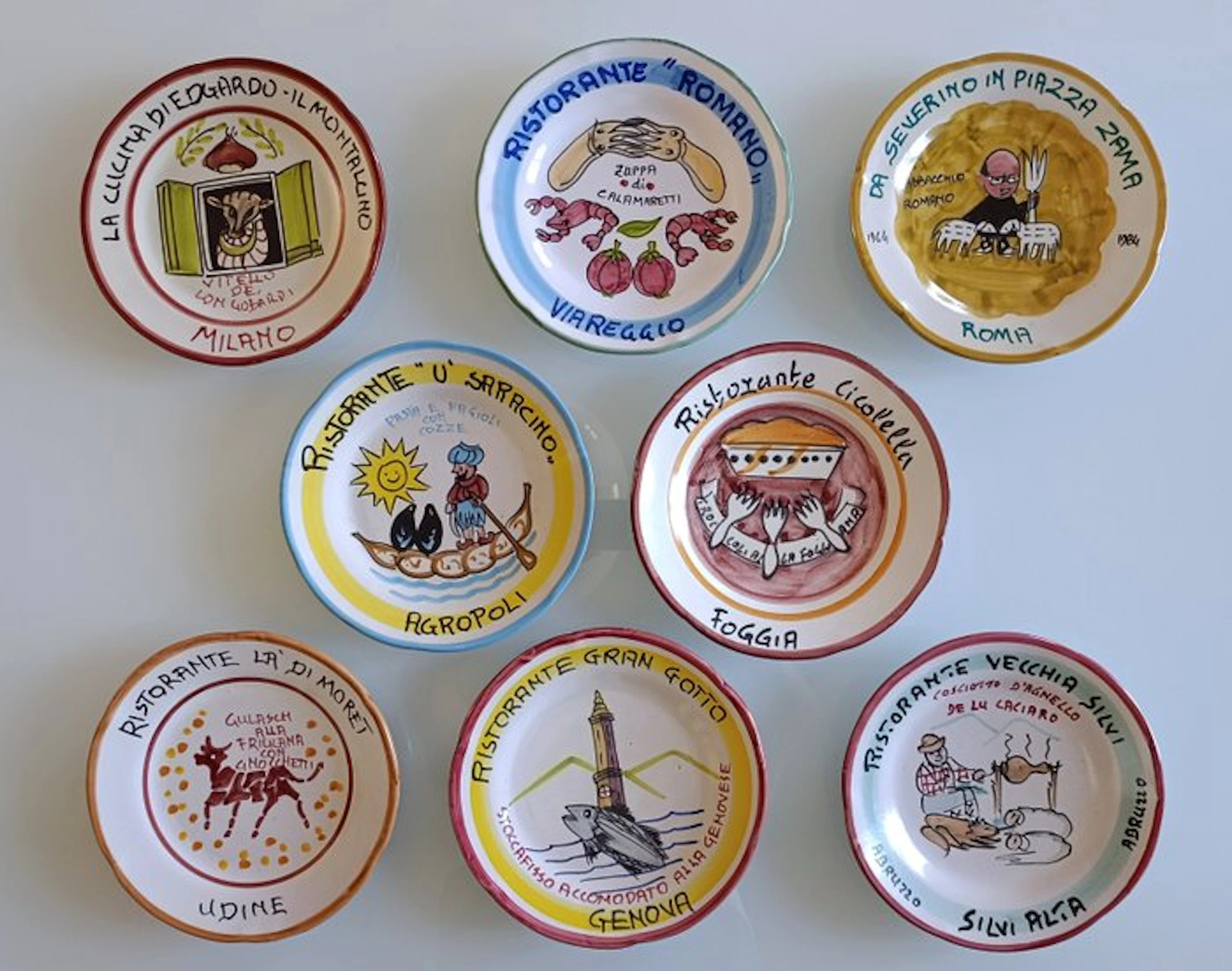 Solimene Vietri - Plate (8) - Ceramic - A fond memory.