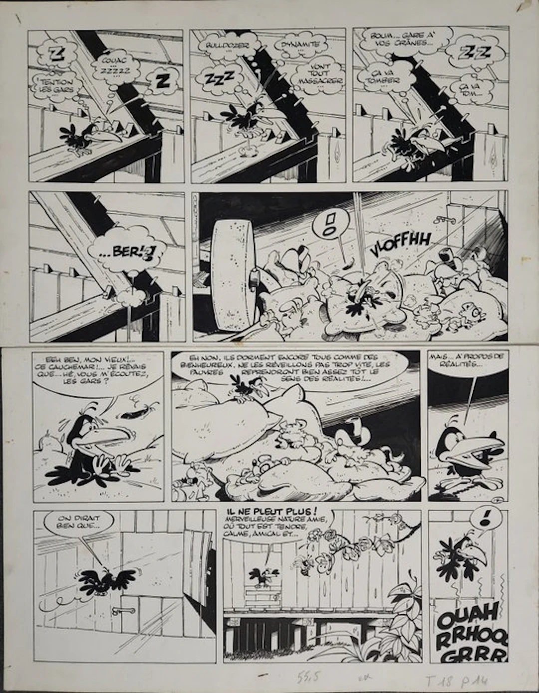 Walli - 1 Original page - Chlorophylle - N°11 Chlorophylle Barrages - 1986