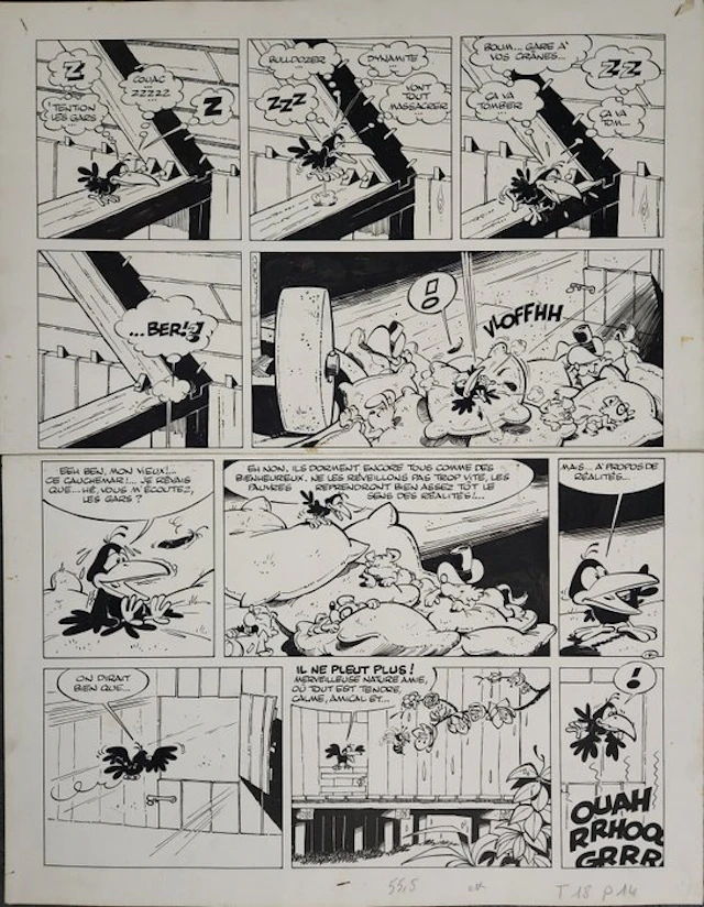 Walli - 1 Original page - Chlorophylle - N°11 Chlorophylle Barrages - 1986