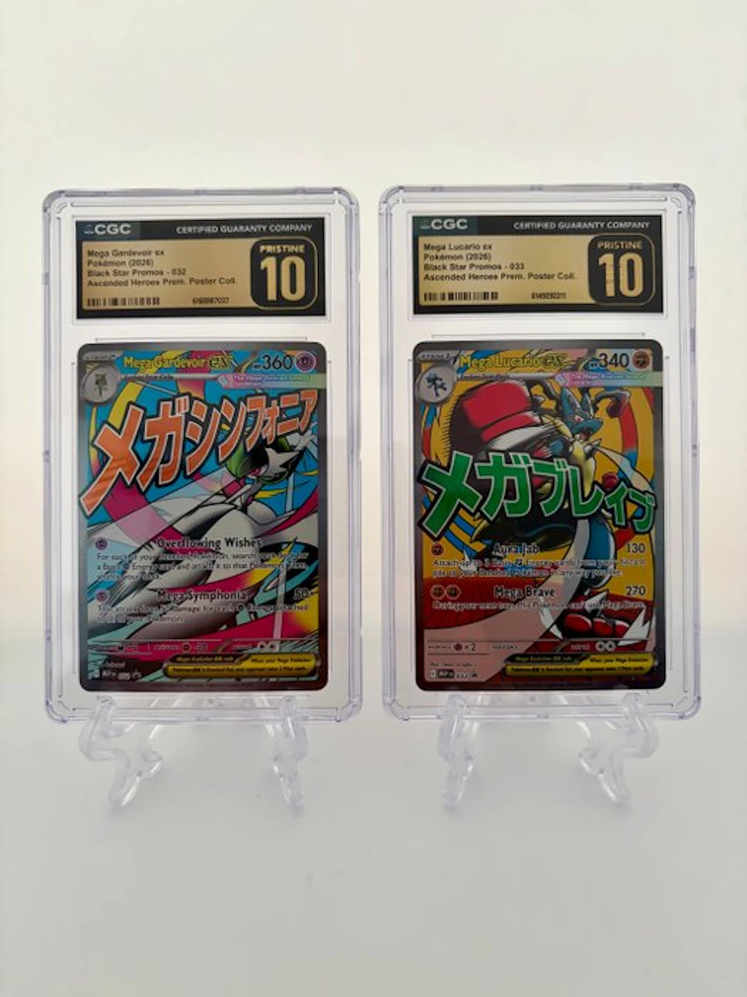 Pokémon - 2 Graded card - Mega Gardevoir ex & Mega Lucario ex - CGC 10