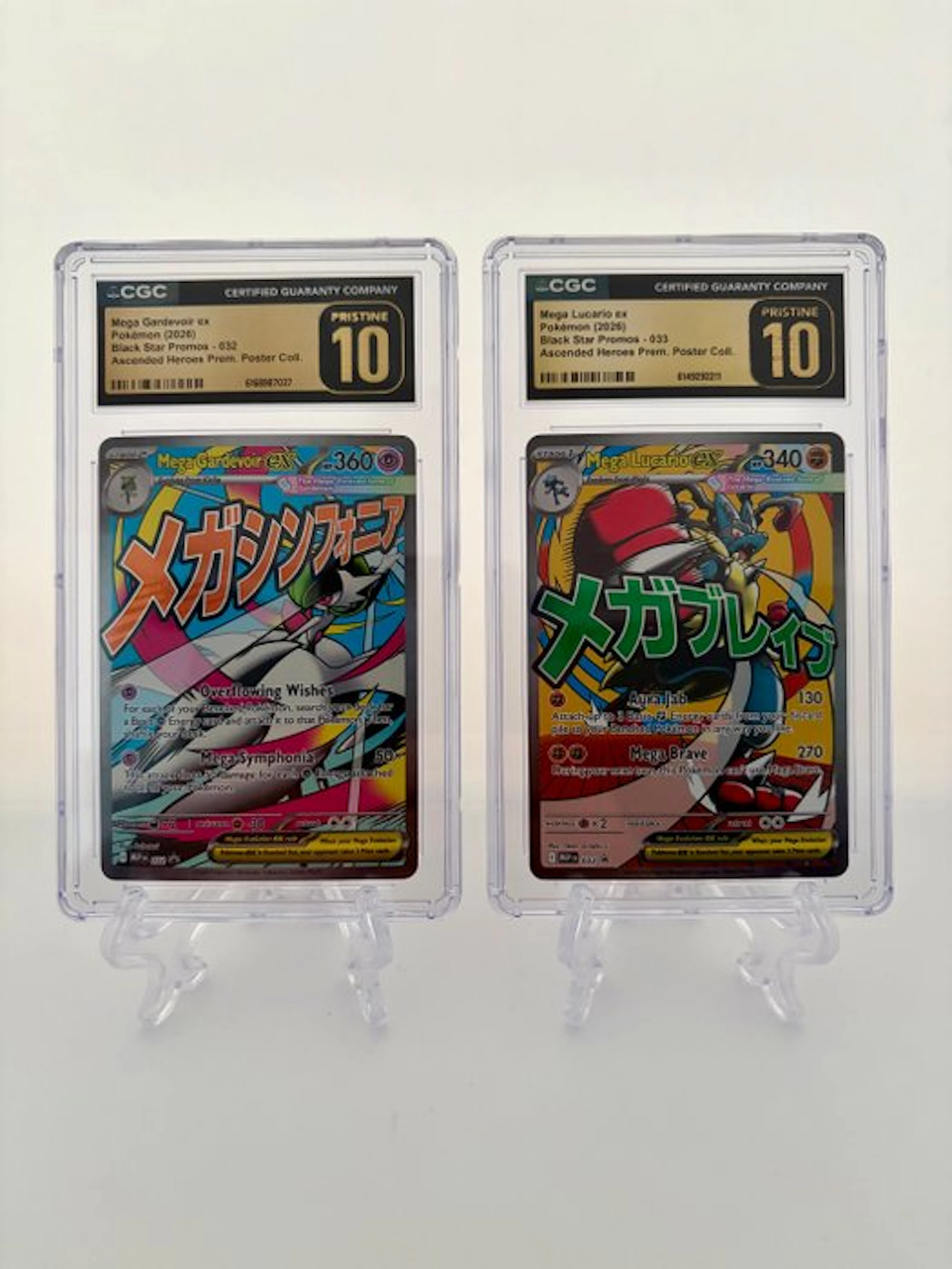 Pokémon - 2 Graded card - Mega Gardevoir ex & Mega Lucario ex - CGC 10