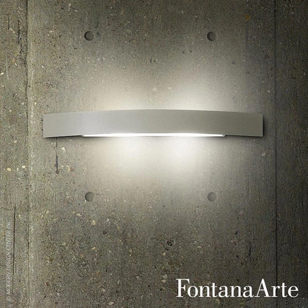 Fontana Arte - Paolo Zani - Wall lamp - Riga - Metal - Brushed nickel