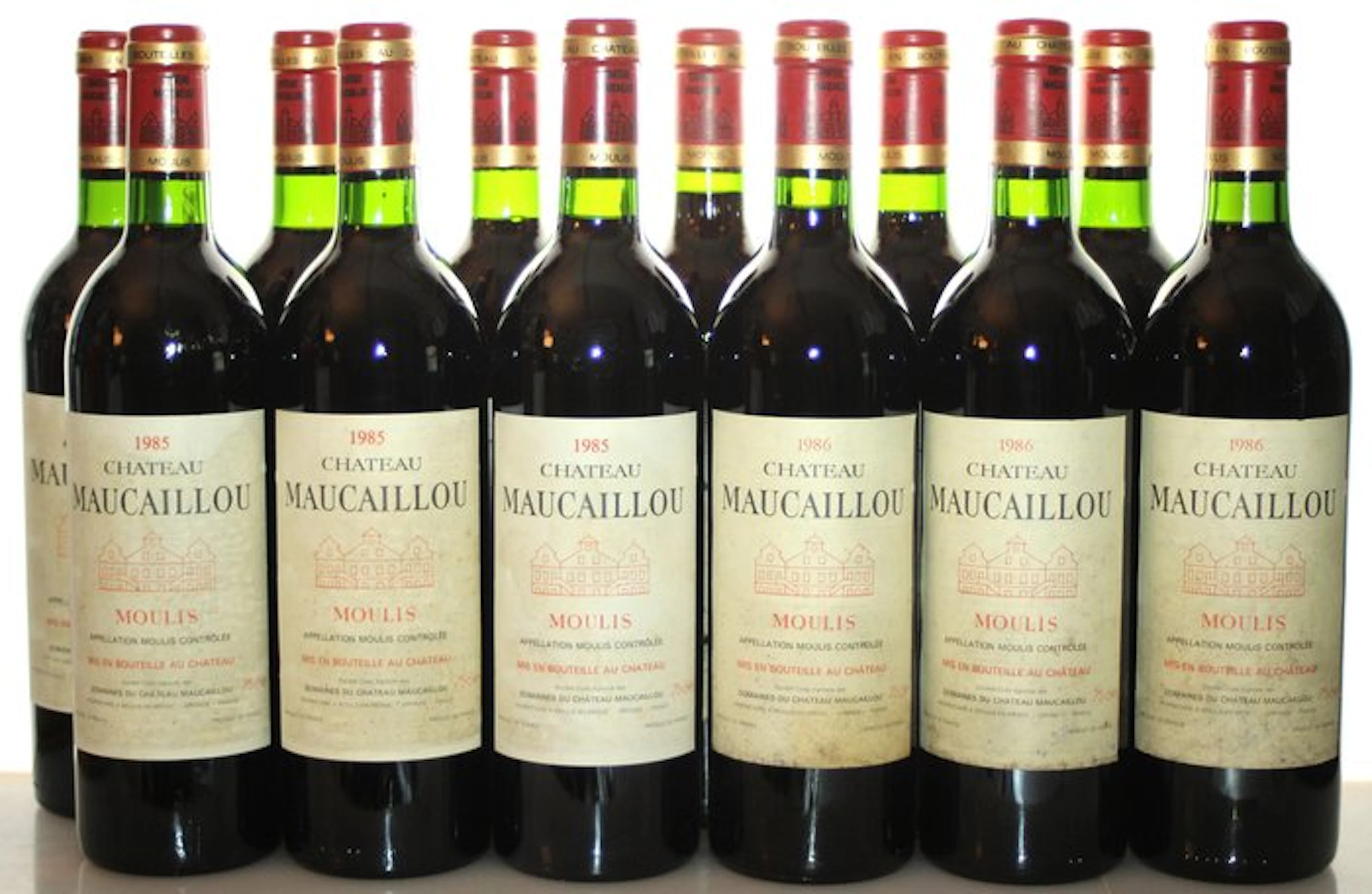 1985 Château Maucaillou (6x) + 1986 Château Maucaillou...