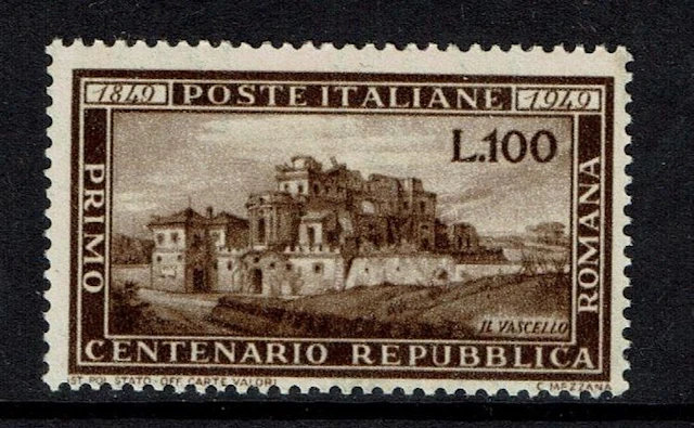 Italian Republic 1949 - Centennial of the Roman Republic - MNH - Sassone 600.