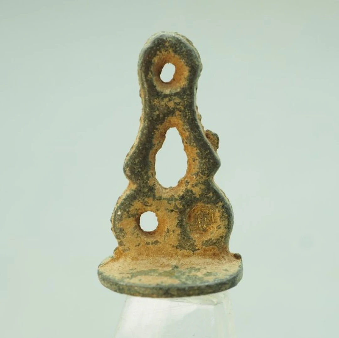 Post medieval Bronze Stamp Seal pendant with inscribed...