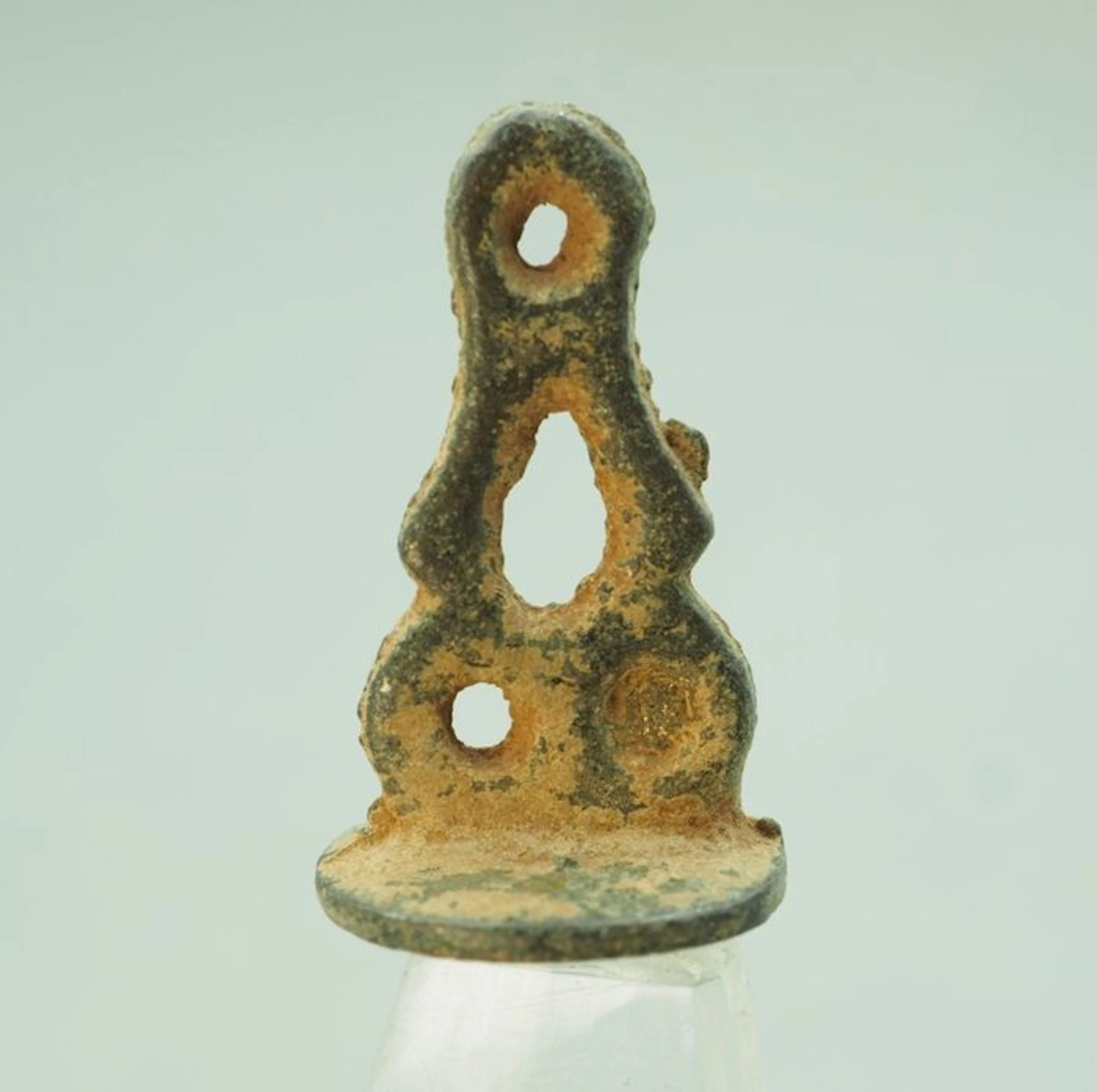 Post medieval Bronze Stamp Seal pendant with inscribed...