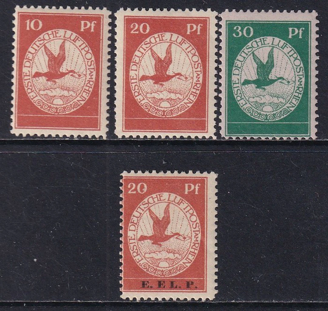 German Empire 1912 - Airmail: on the Rhine and Main