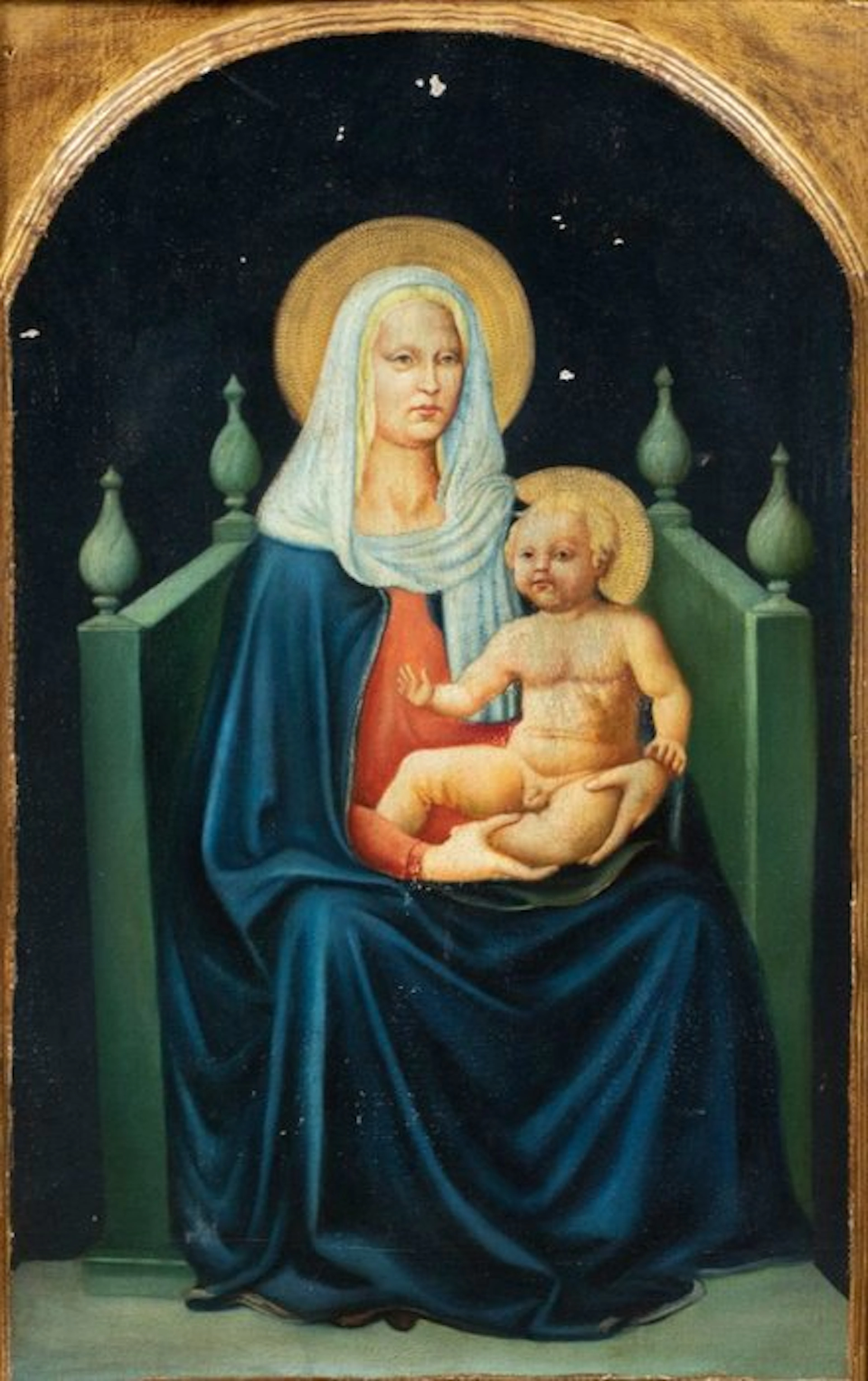Italian school (XIX-XX) - Enthroned Madonna and Child - NO RESERVE