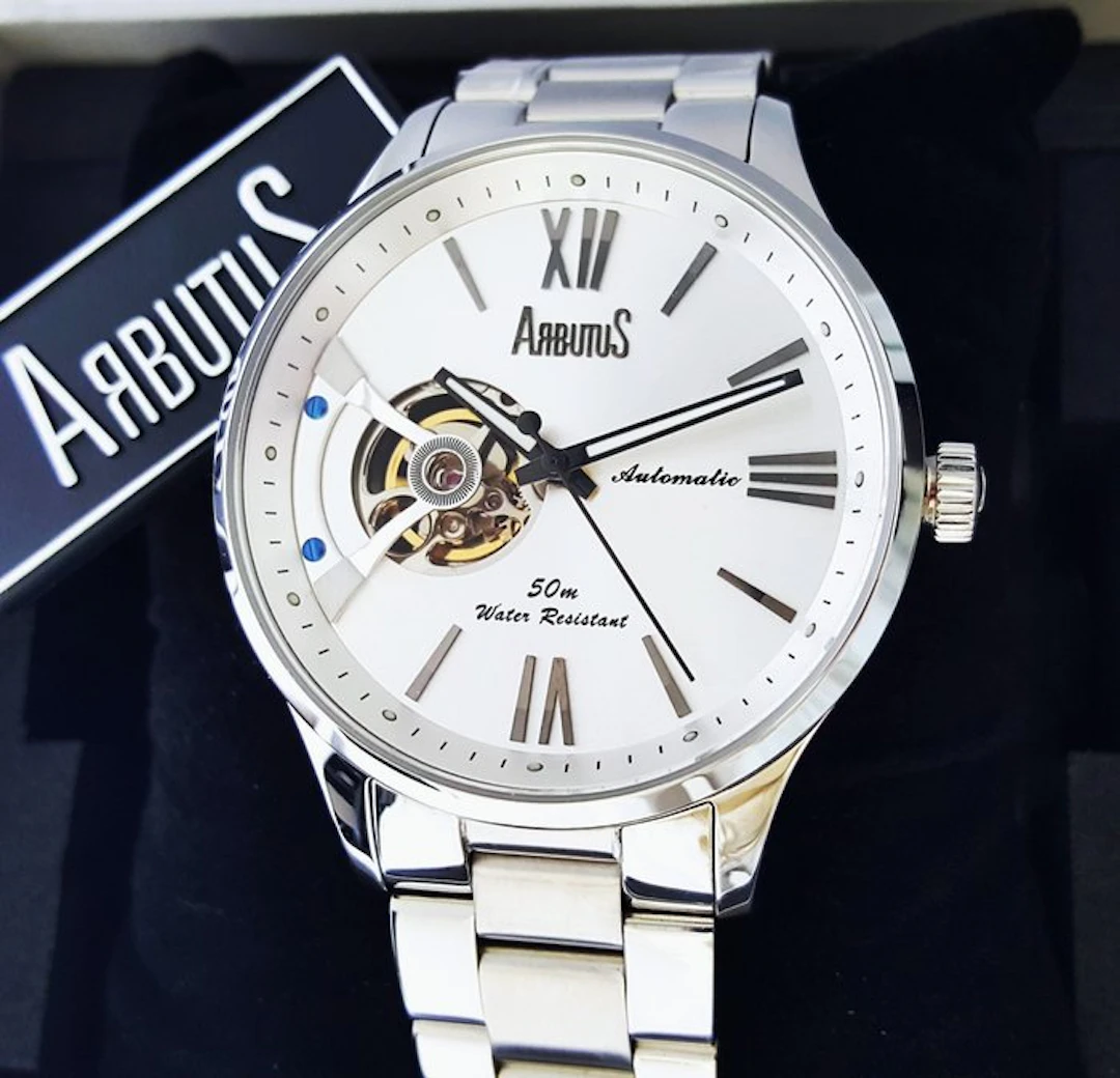 Arbutus - Automatic - Open Heart - Sapphire - Steel - NEW - Men - 2026