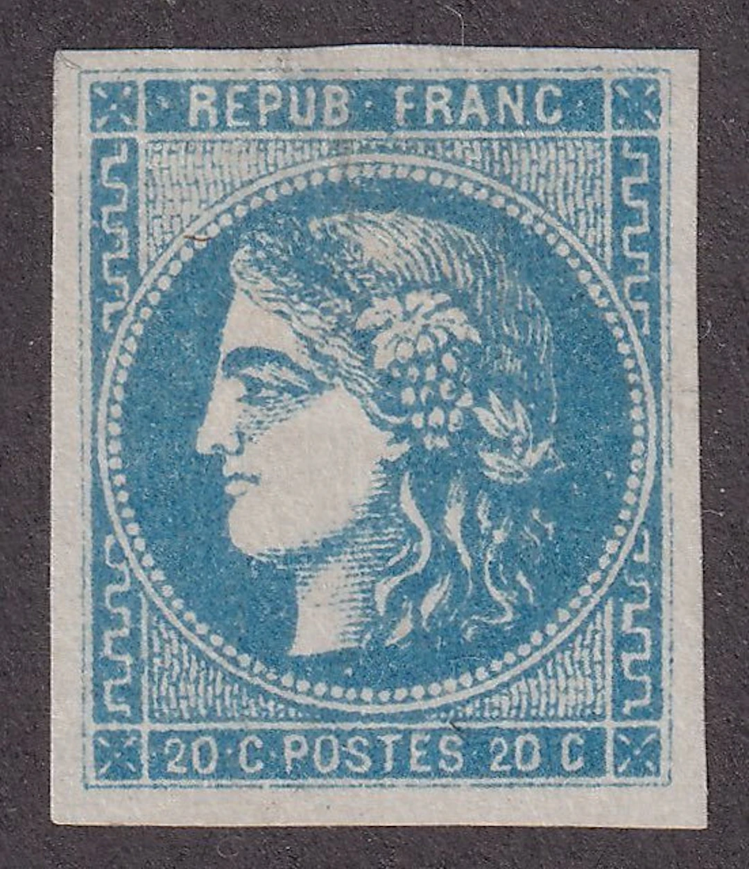 France - 20c Overseas mint* - Brun certificate - TTB - Yvert n°46A