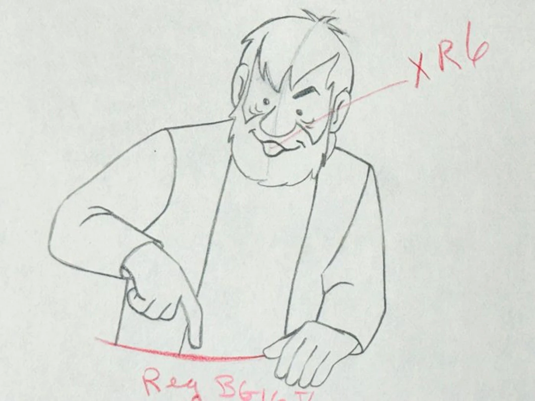 Tintin - 1 Original Production drawing - Captain Haddock...