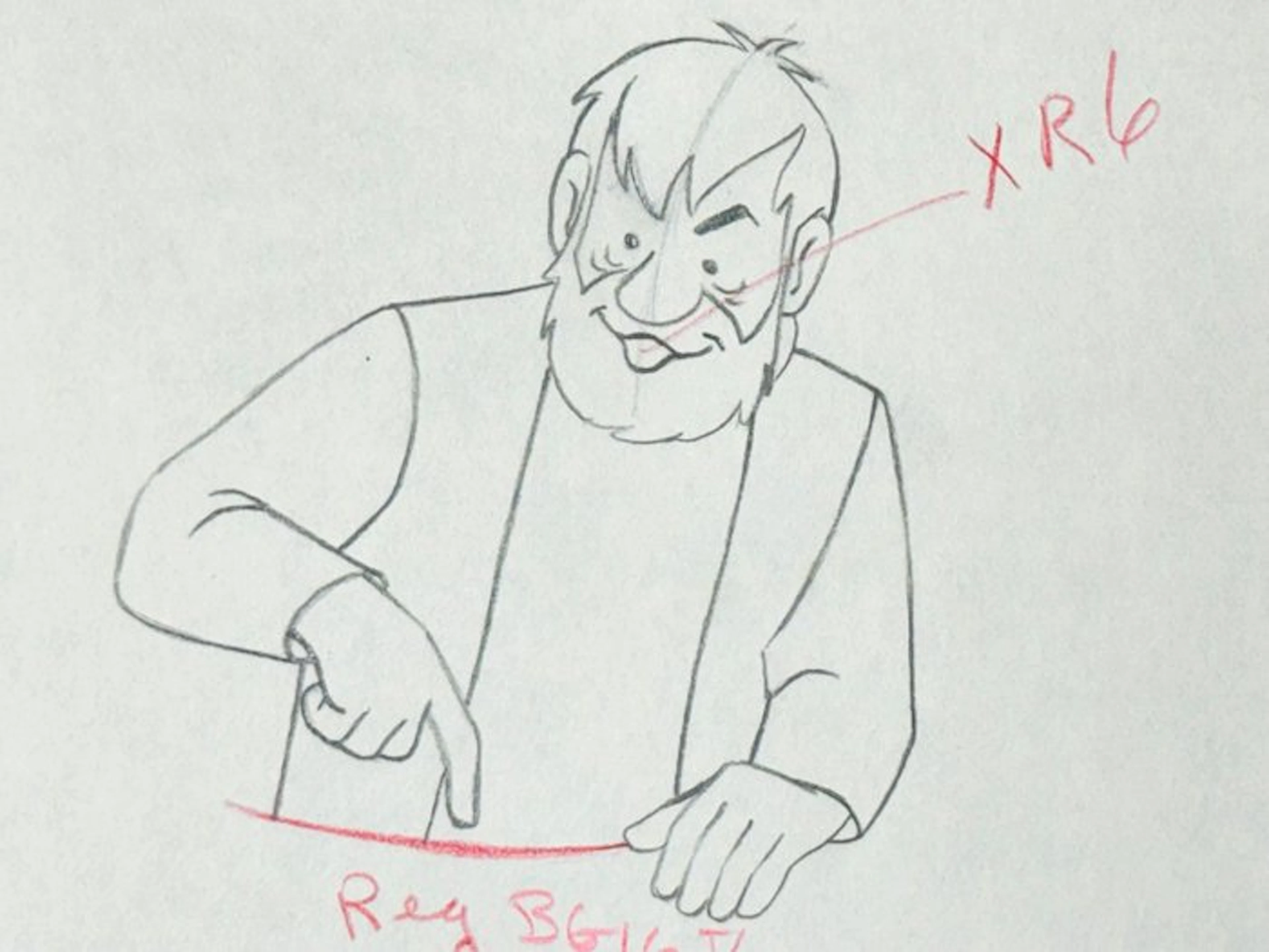 Tintin - 1 Original Production drawing - Captain Haddock...