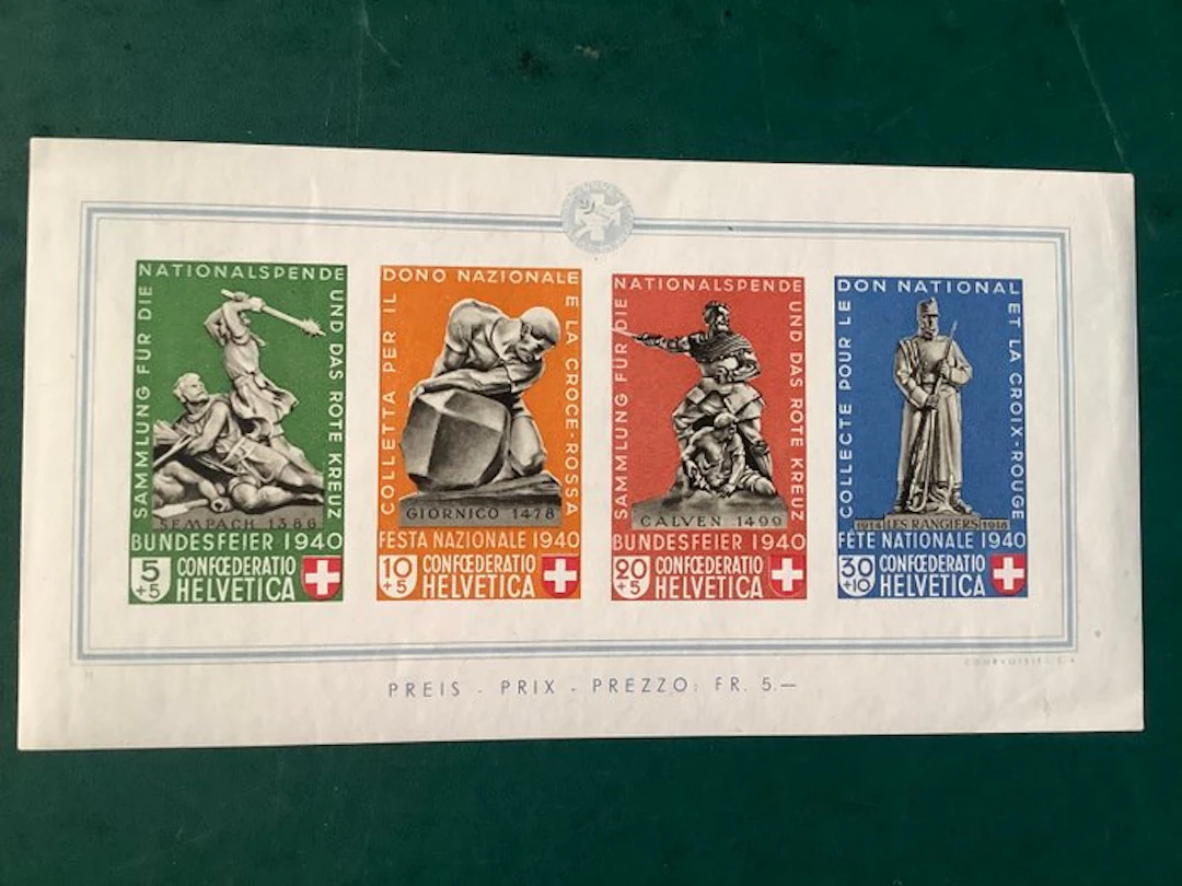 Switzerland 1940 - Monuments block - MNH - Michel blok 5