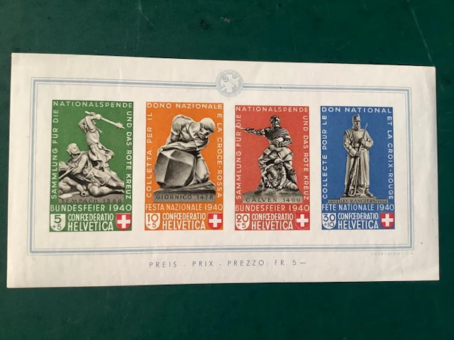 Switzerland 1940 - Monuments block - MNH - Michel blok 5