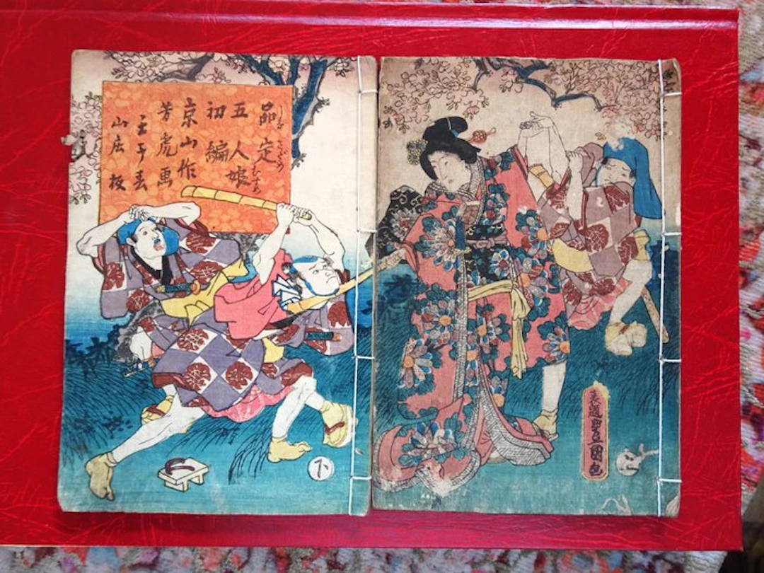 Utagawa Yoshitora ( 1836-1880) - The Five Daughters of...