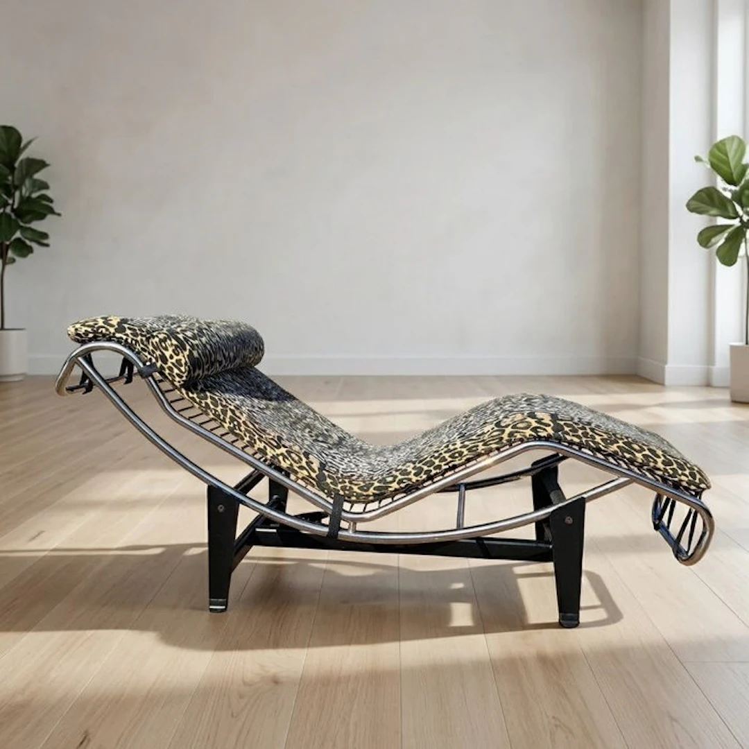 Lounge chair - Metal, Steel, Textile, Chrome - Lounger with massage