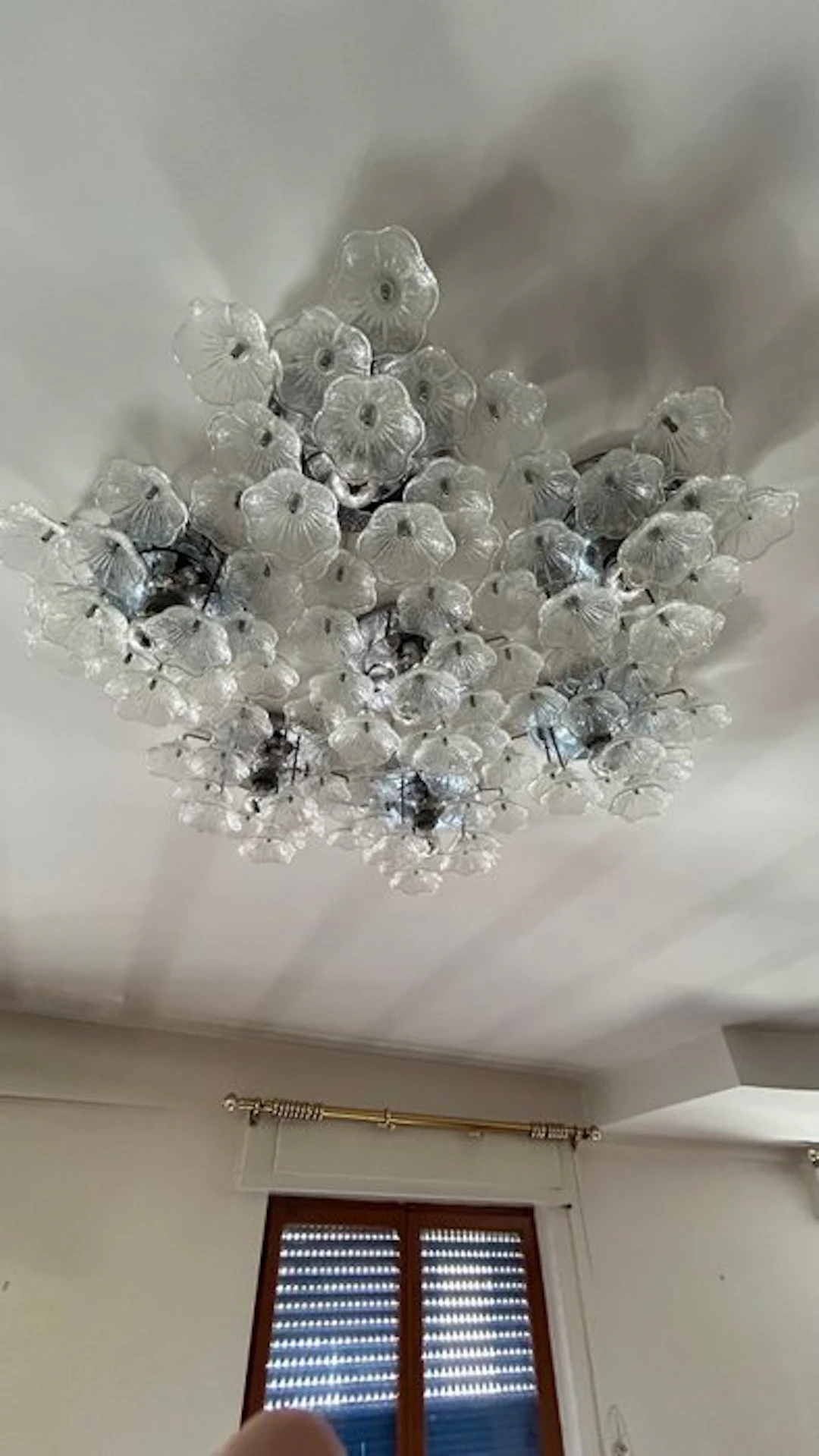 Sputnik ceiling lamp - Glass, Chrome