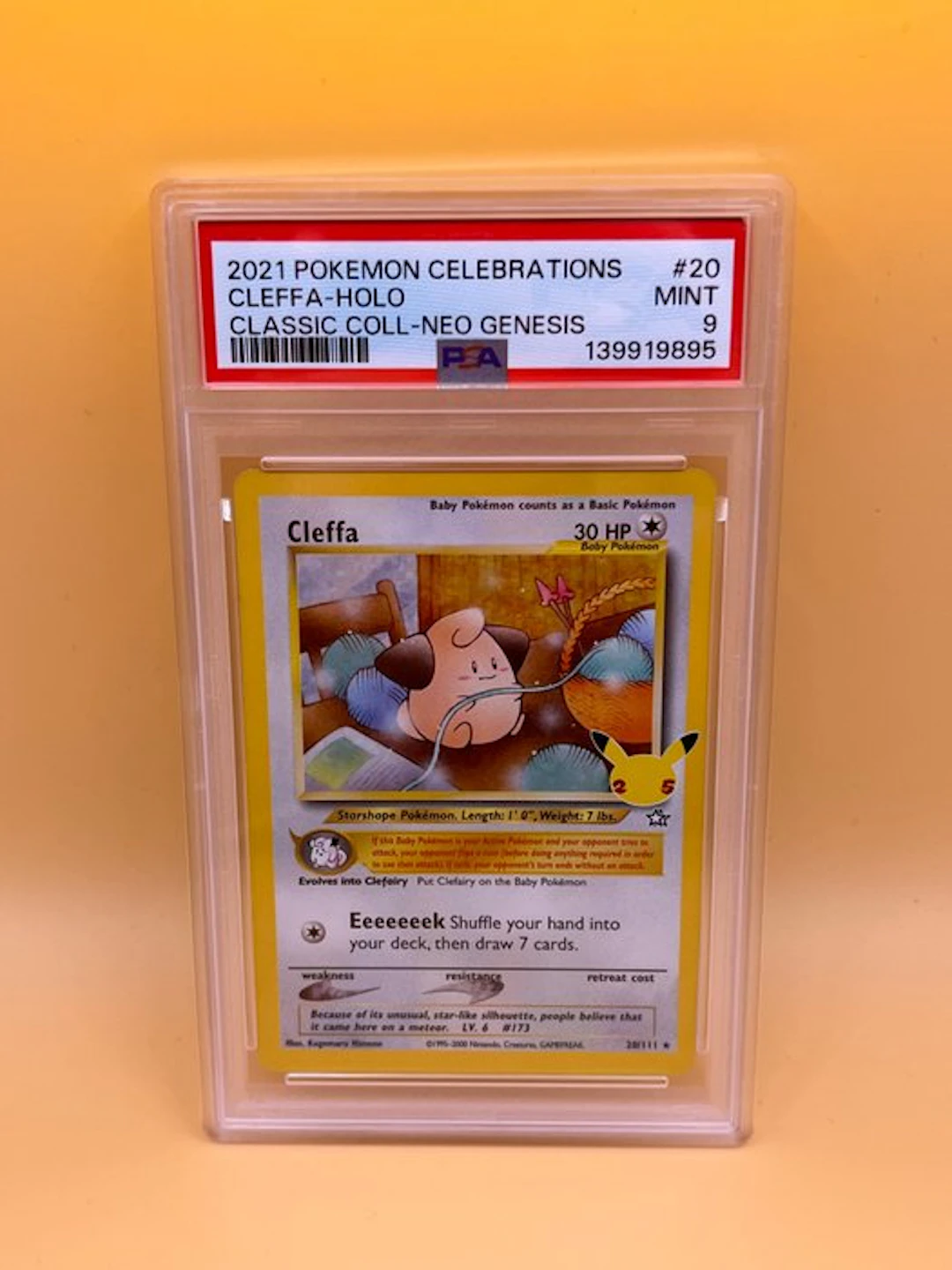 Pokémon - 1 Graded card - Cleffa 20 Promo card, Foil - PSA 9 - Various sets