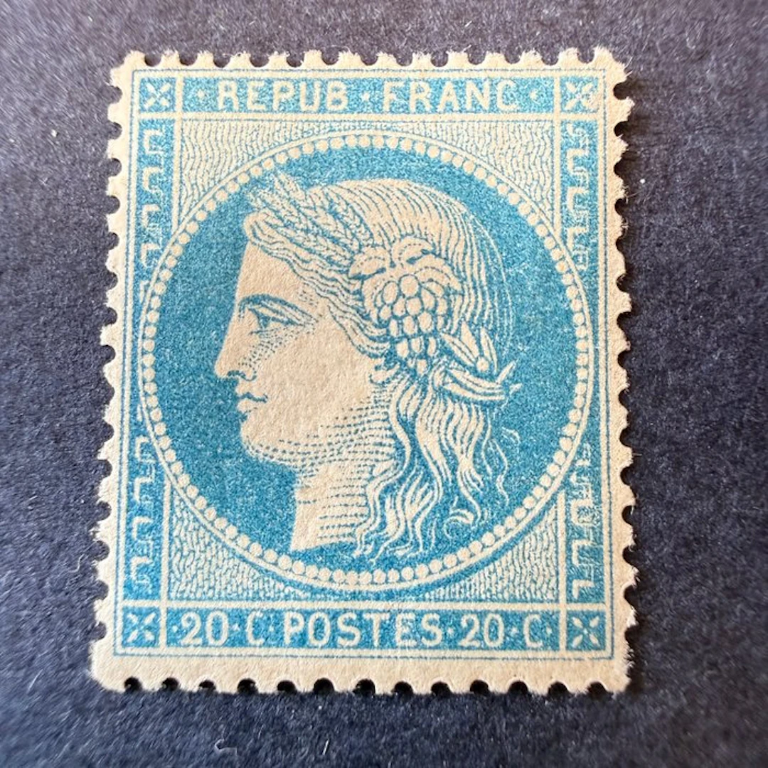 France - Yvert 37 "Cérès 20c seated" mint *with hinge. TB.
