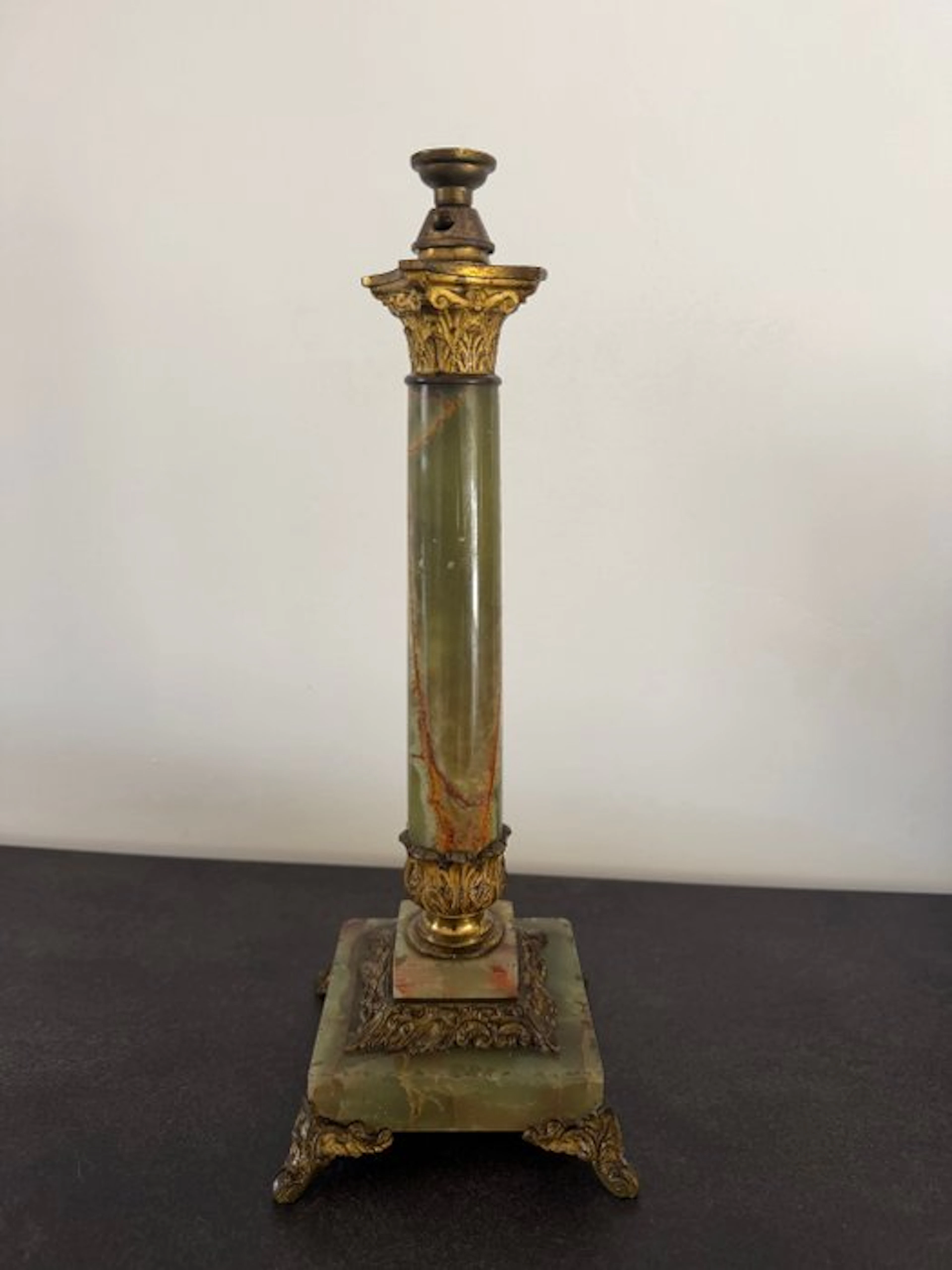 Lamp - Gilt bronze - Bronze onyx lamp
