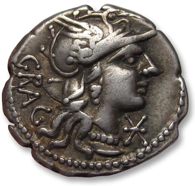 Roman Republic Denarius L. Antestius Gragulus, Rome mint 136 B.C.