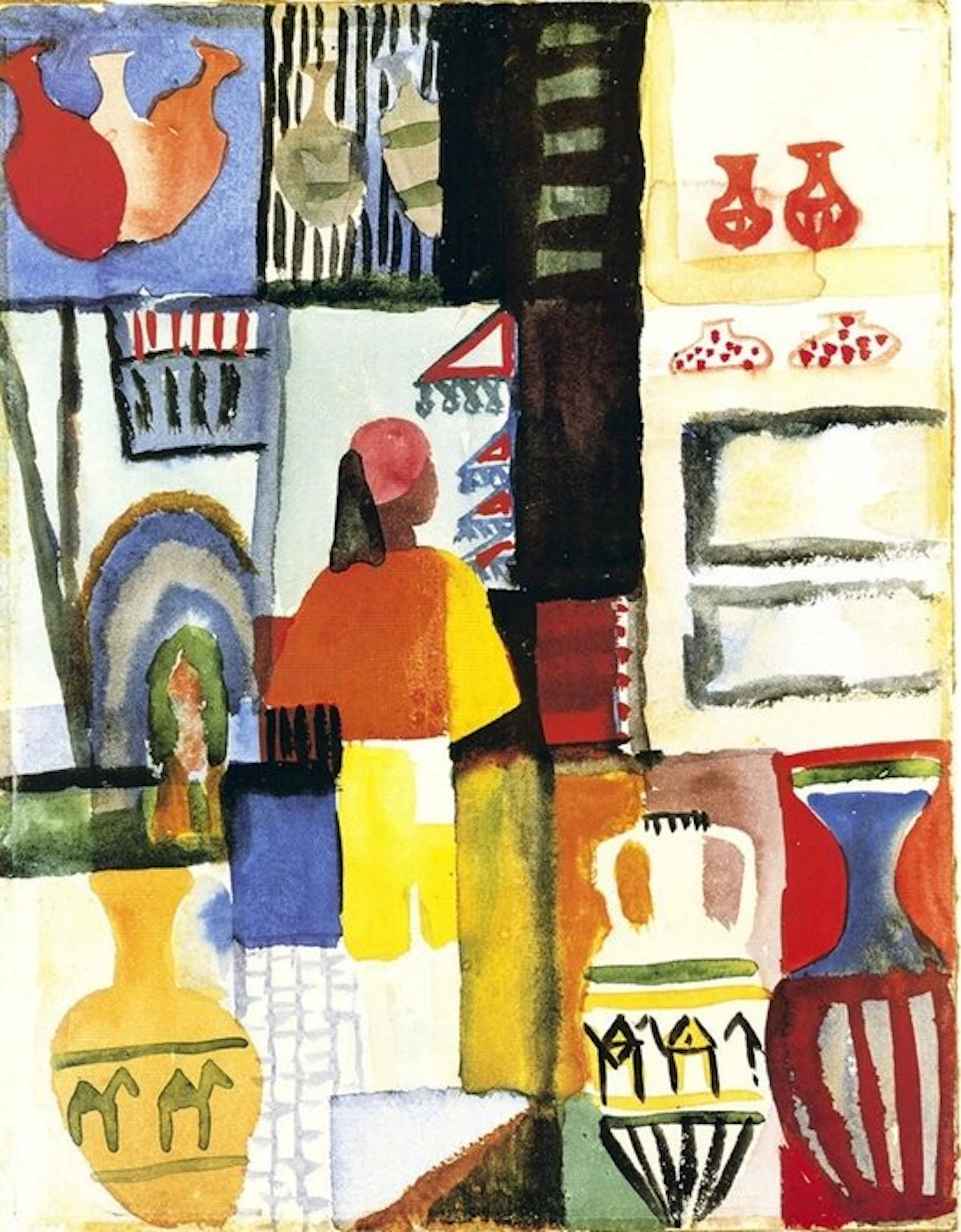 August Macke - “Koopman met kannen, 1914”.