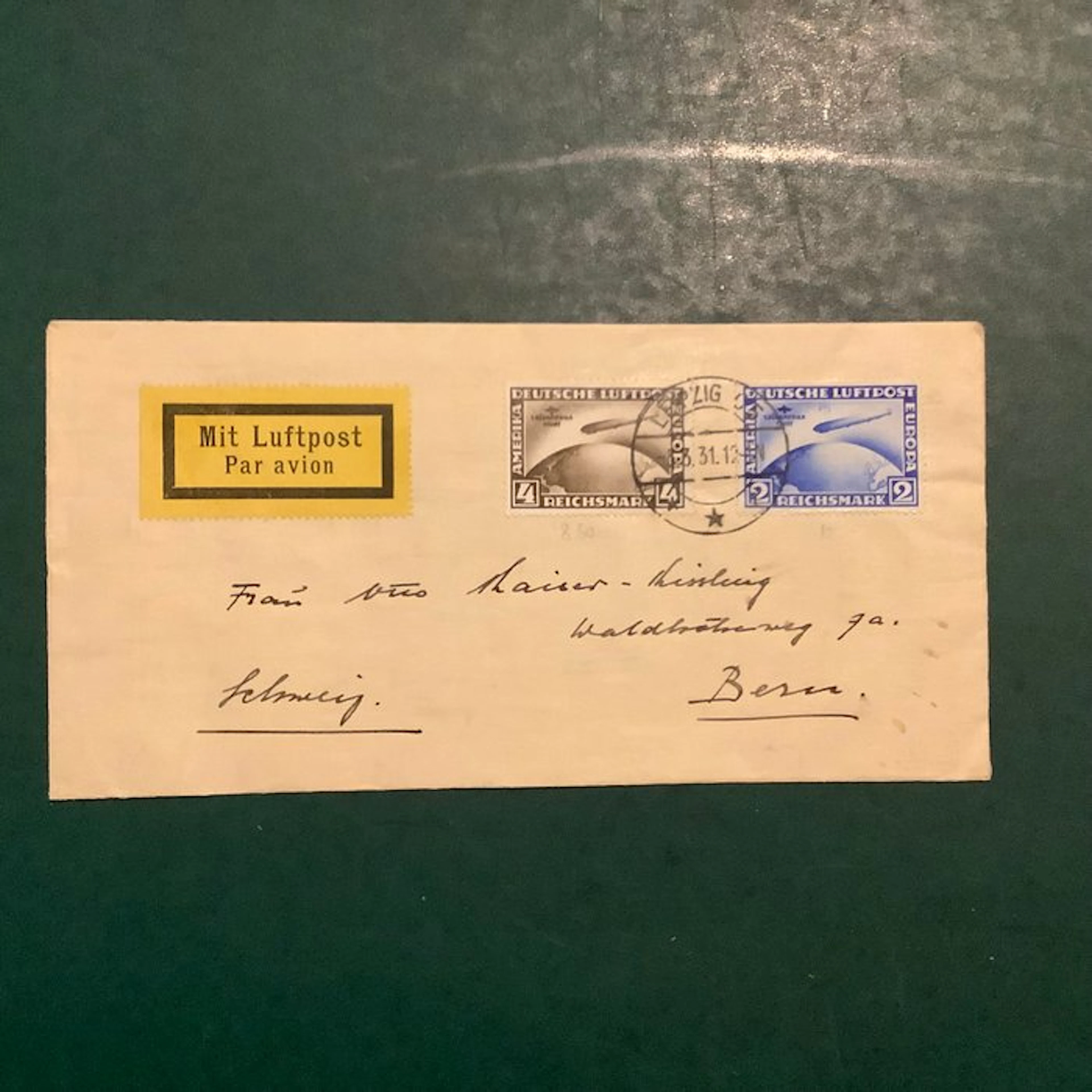German Empire 1930 - South America trip on an airmail...