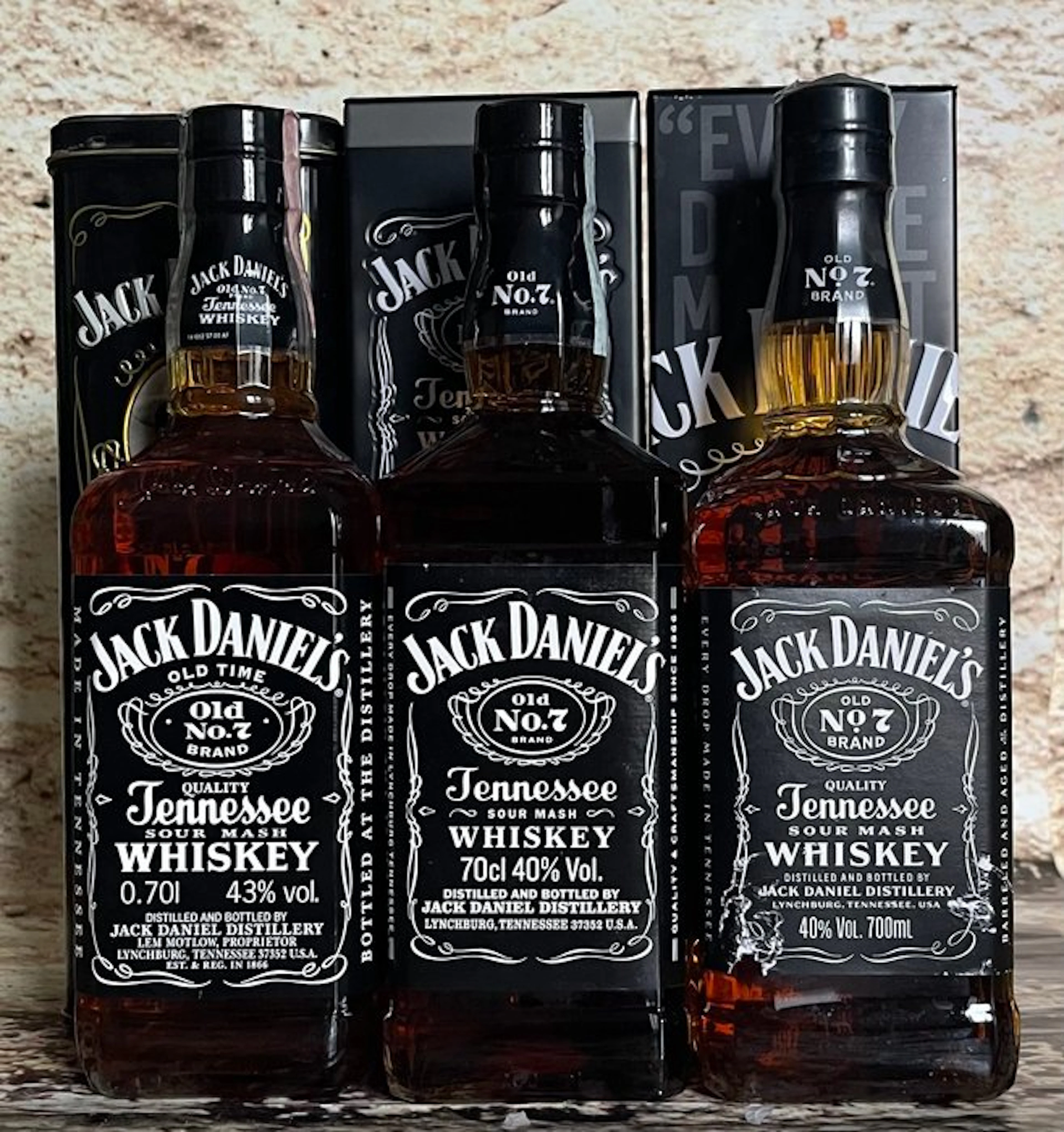 Jack Daniel's Old No 7 - b. 2000s, 2010s - 70cl - 3 bottles