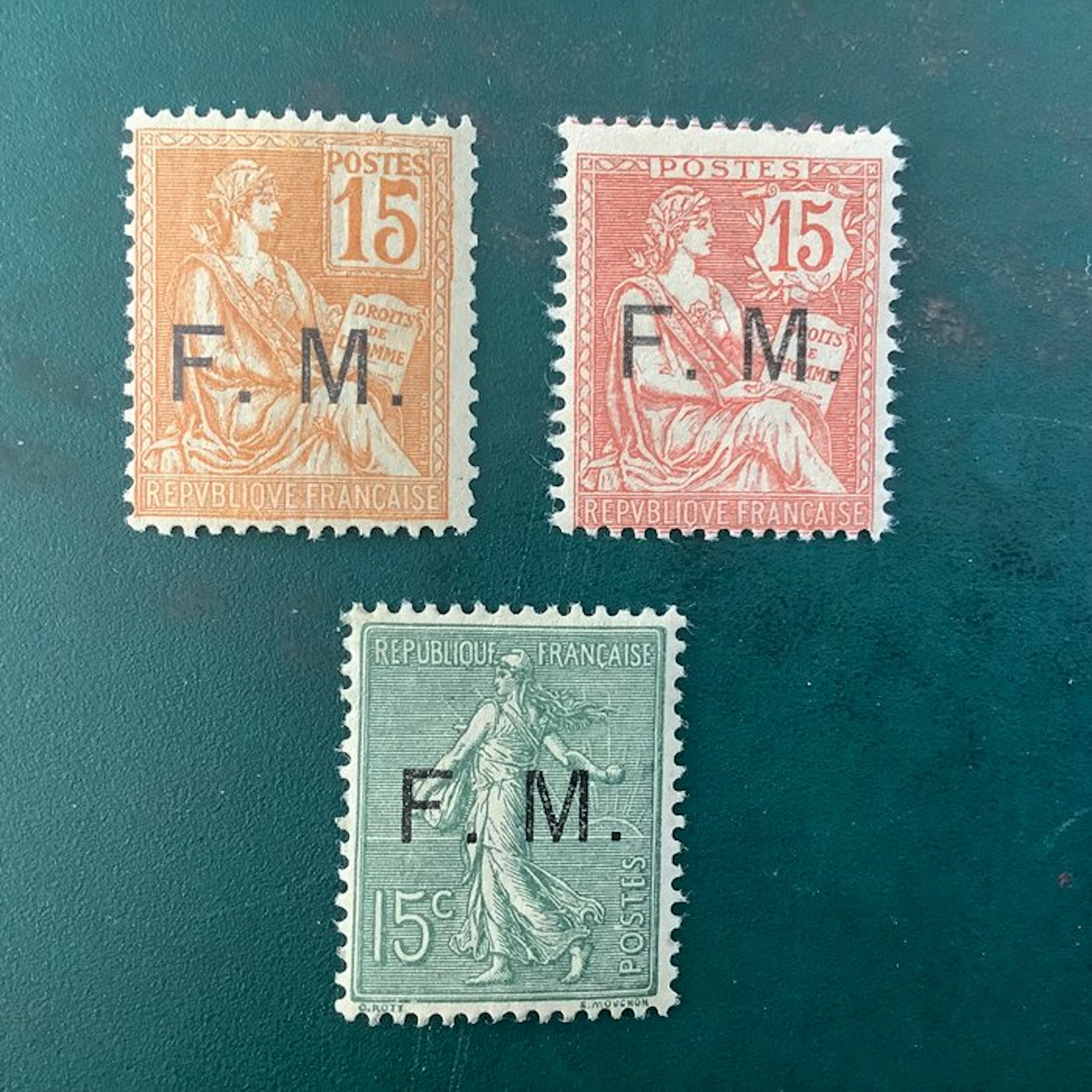 France 1901/1904 - FM: the first three stamps - MNH - Yvert 1/3