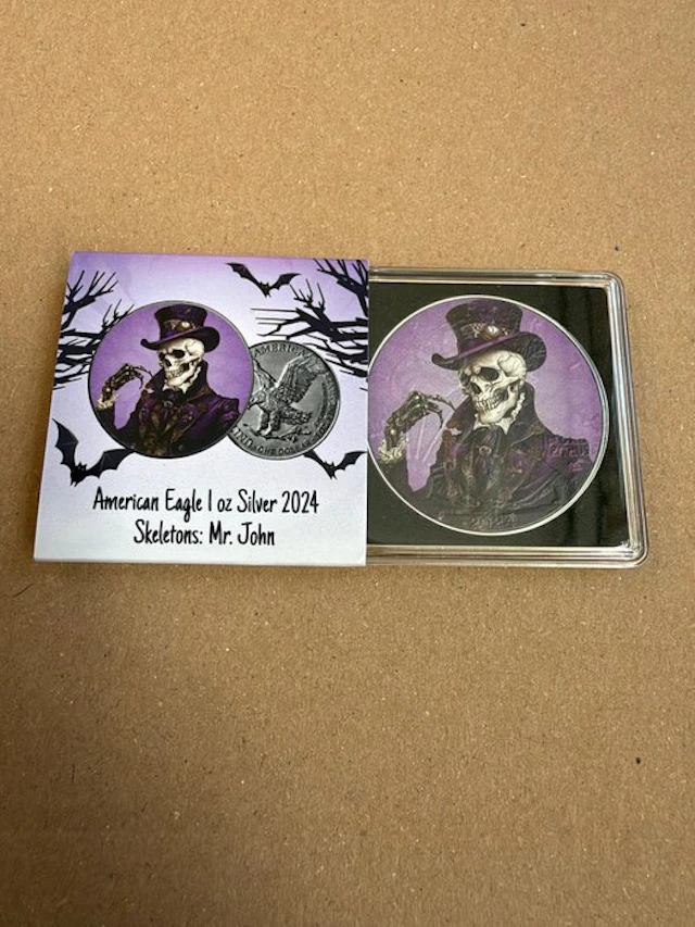 United States. 1 Dollar 2024 Skeletons Mr.John 1 Oz, (.999)
