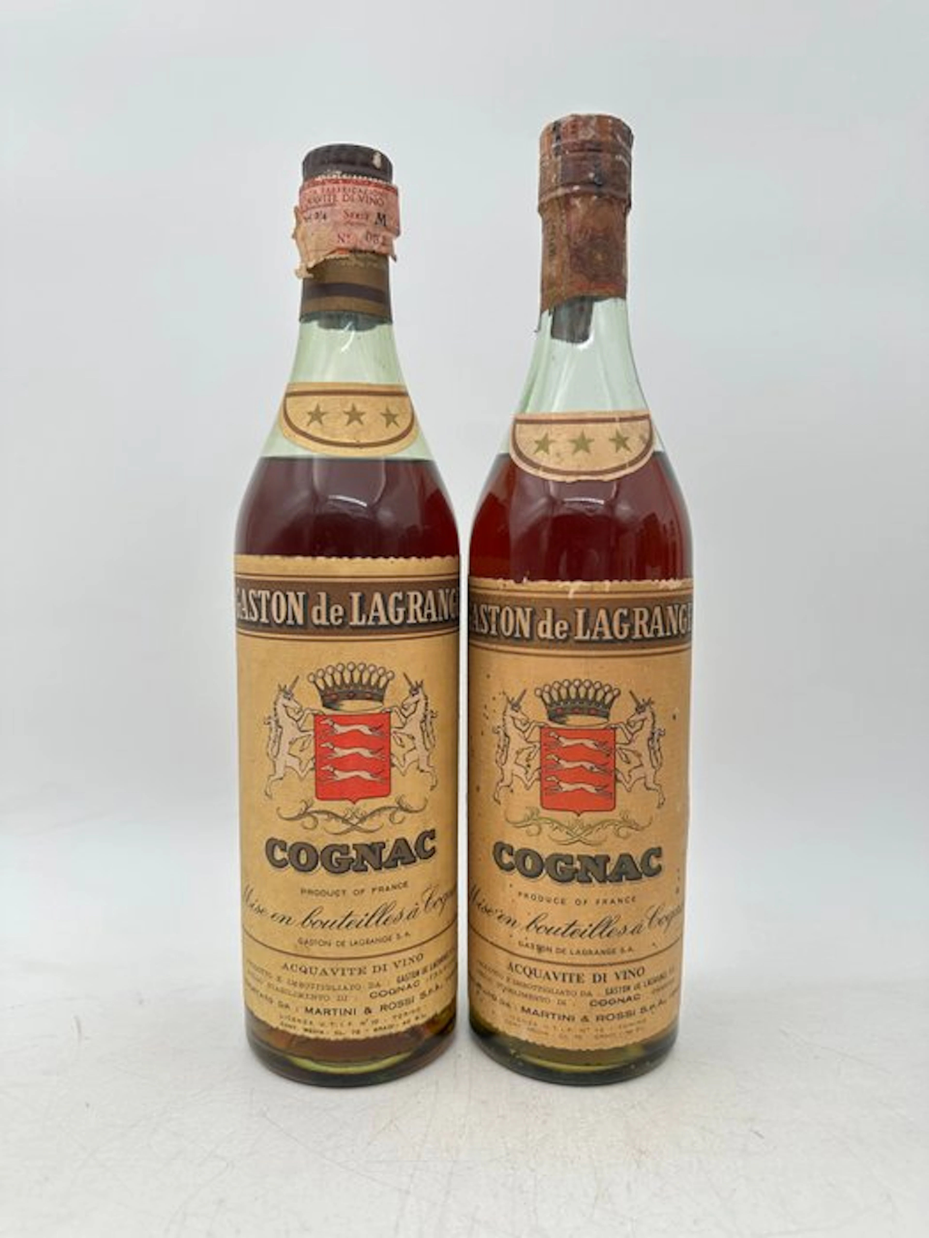 Gaston de Lagrange - Cognac 3 Star - b. 1960s - 75cl - 2 bottles