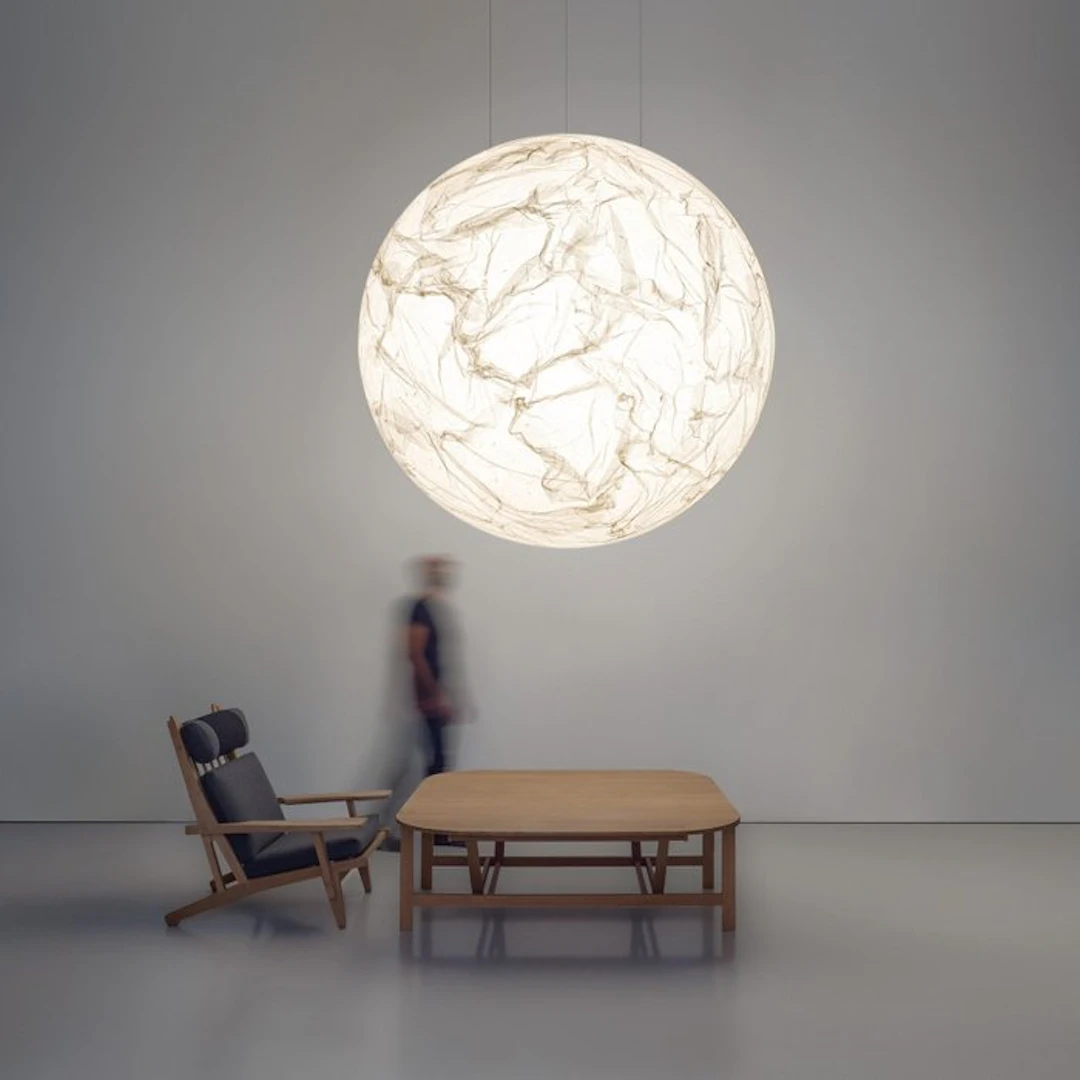 Davide Groppi - Davide Groppi - Hanging lamp - Moon 120 - Unryu kozo paper