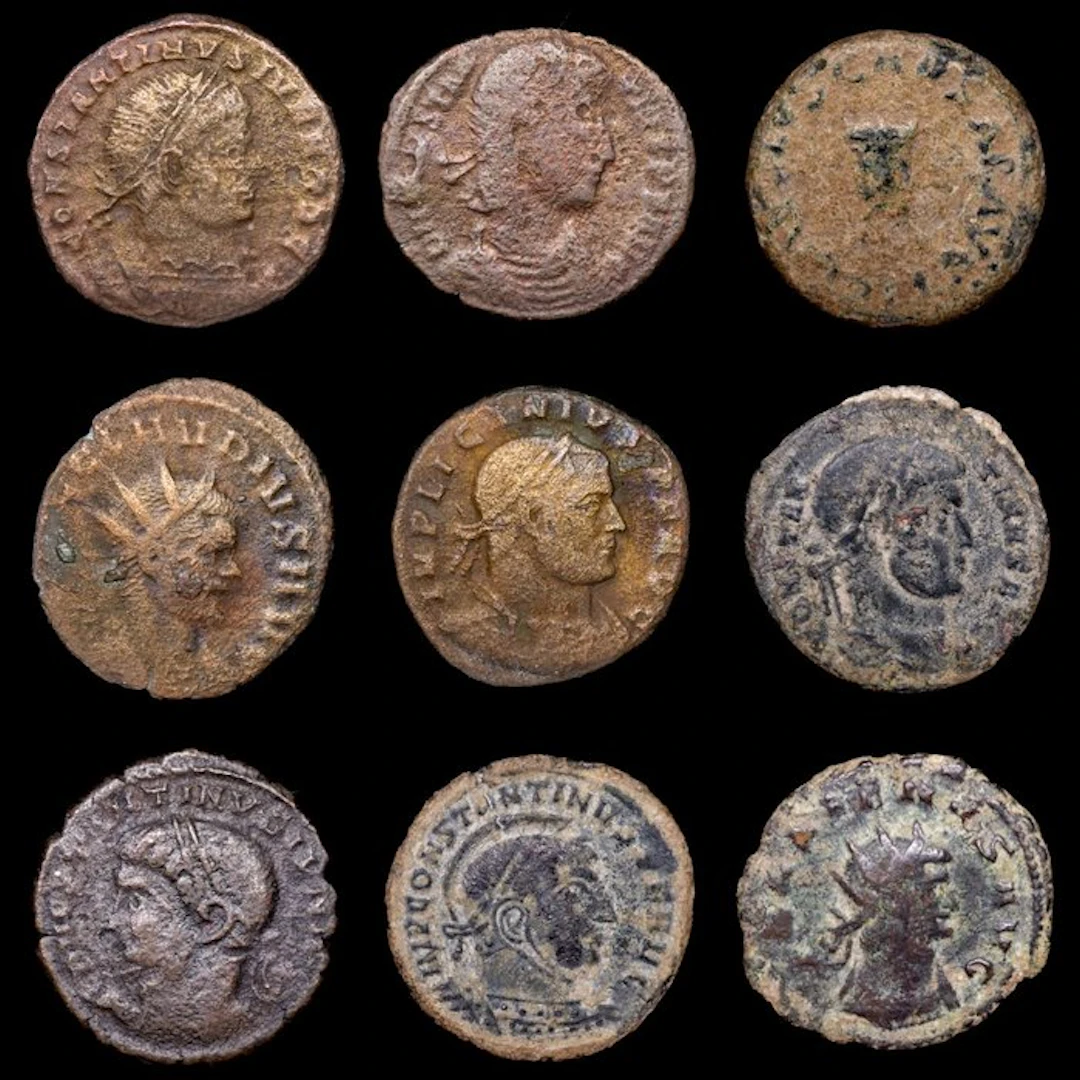Roman Empire Lote de 9 monedas Æ siglo I - IV d.C. (No reserve price)