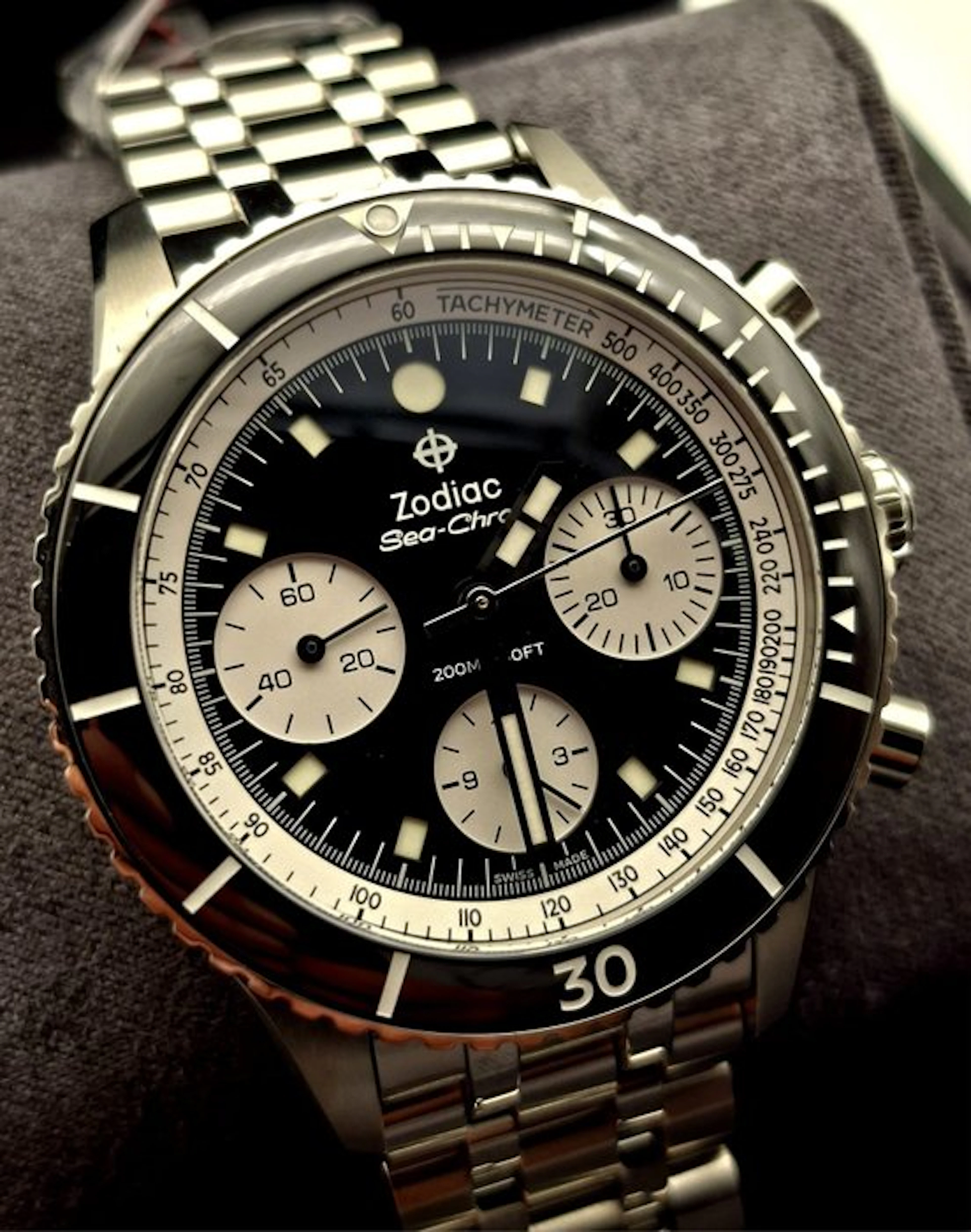 Zodiac - Sea-Chron Automatic Panda Chronograph - No...