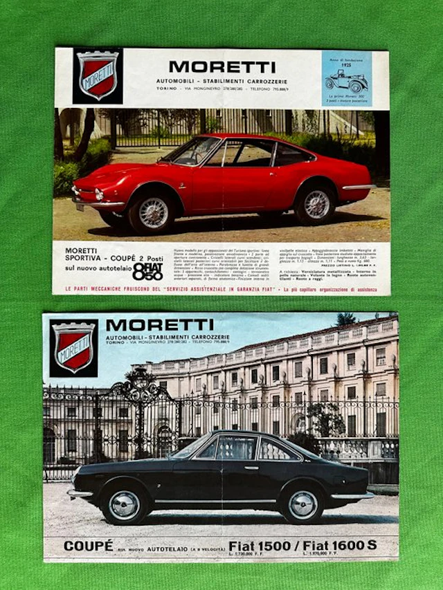 Brochure - Moretti - Sportiva Coupé & Convertible 850...