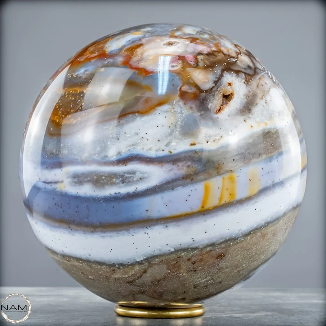Natural Ocean Agate Sphere - Of the highest quality- 10880.77 g