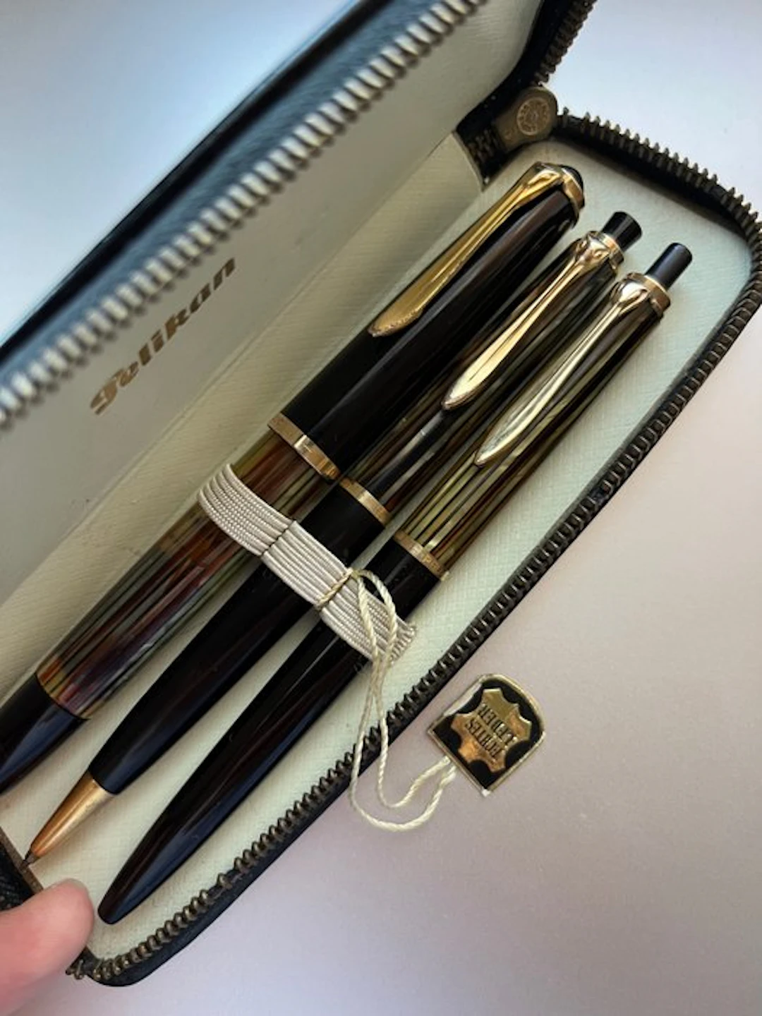 Pelikan - 400+450+455 (tortoise) + original case - Pen set