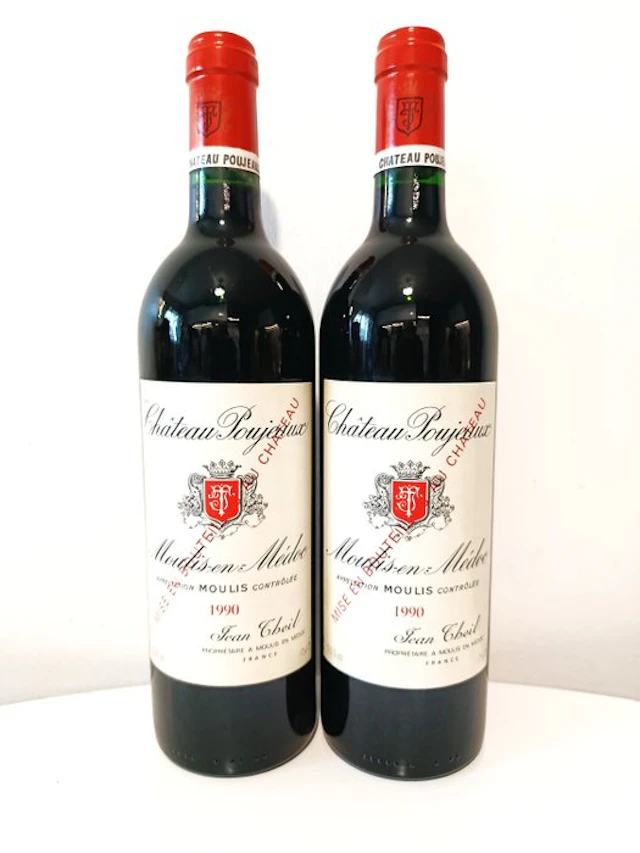 1990 Château Poujeaux - Moulis-en-Medoc - 2 Bottles (0.75L)
